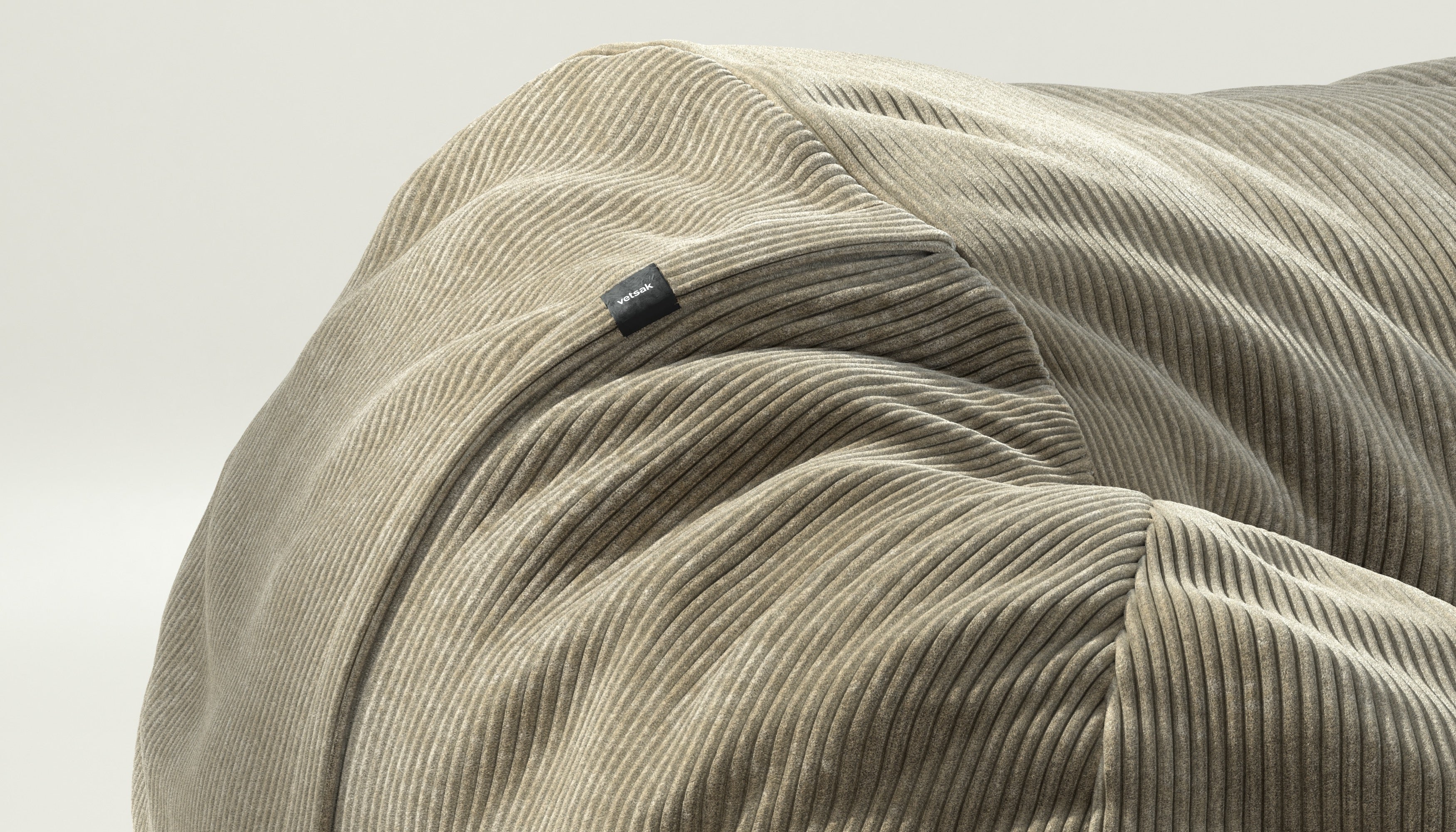 vetsak | Sitzsack Large - Cord Velour - Khaki - Image 3