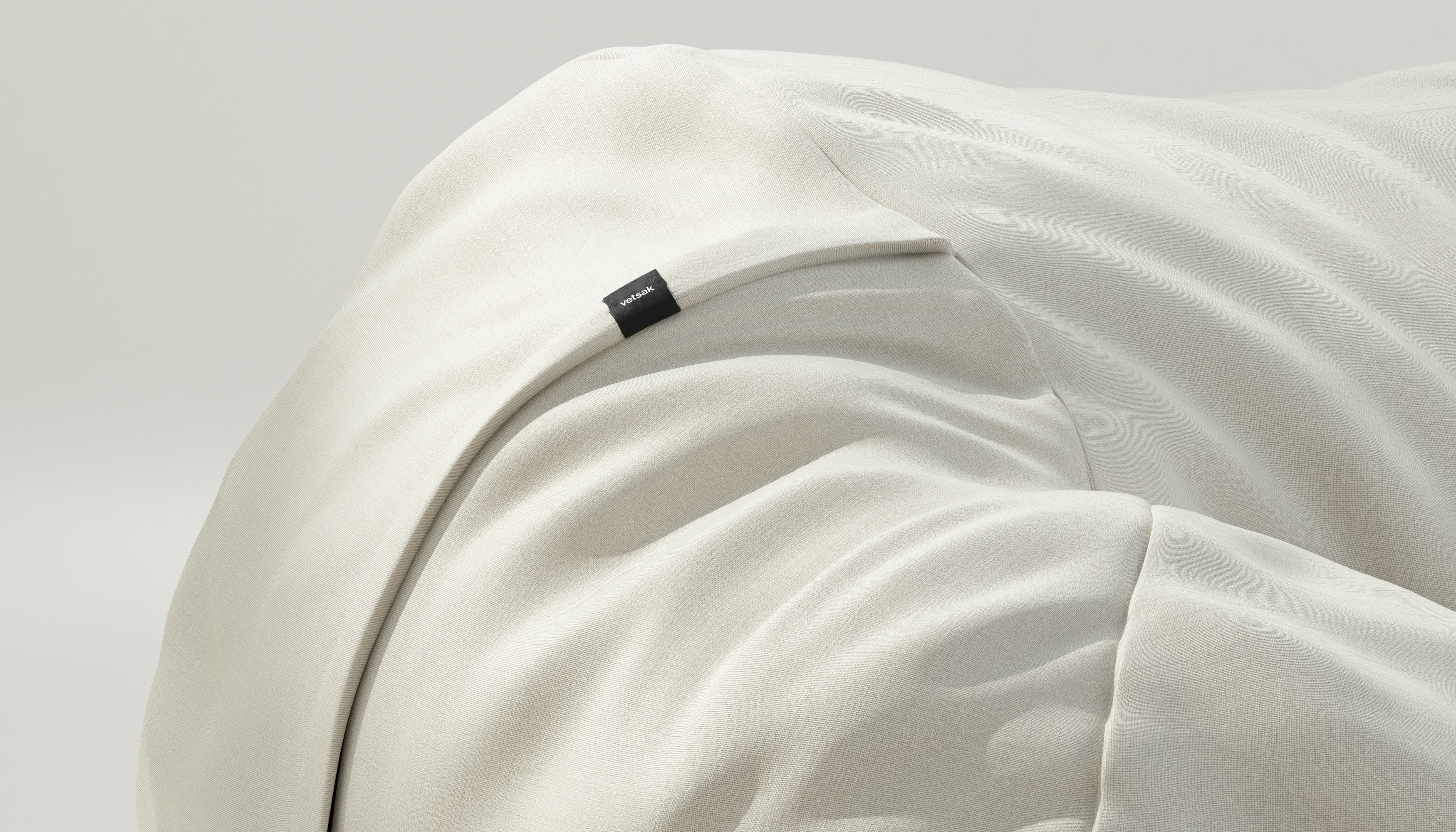 vetsak | Cover Sitzsack Large - Pique - Creme - Image 3