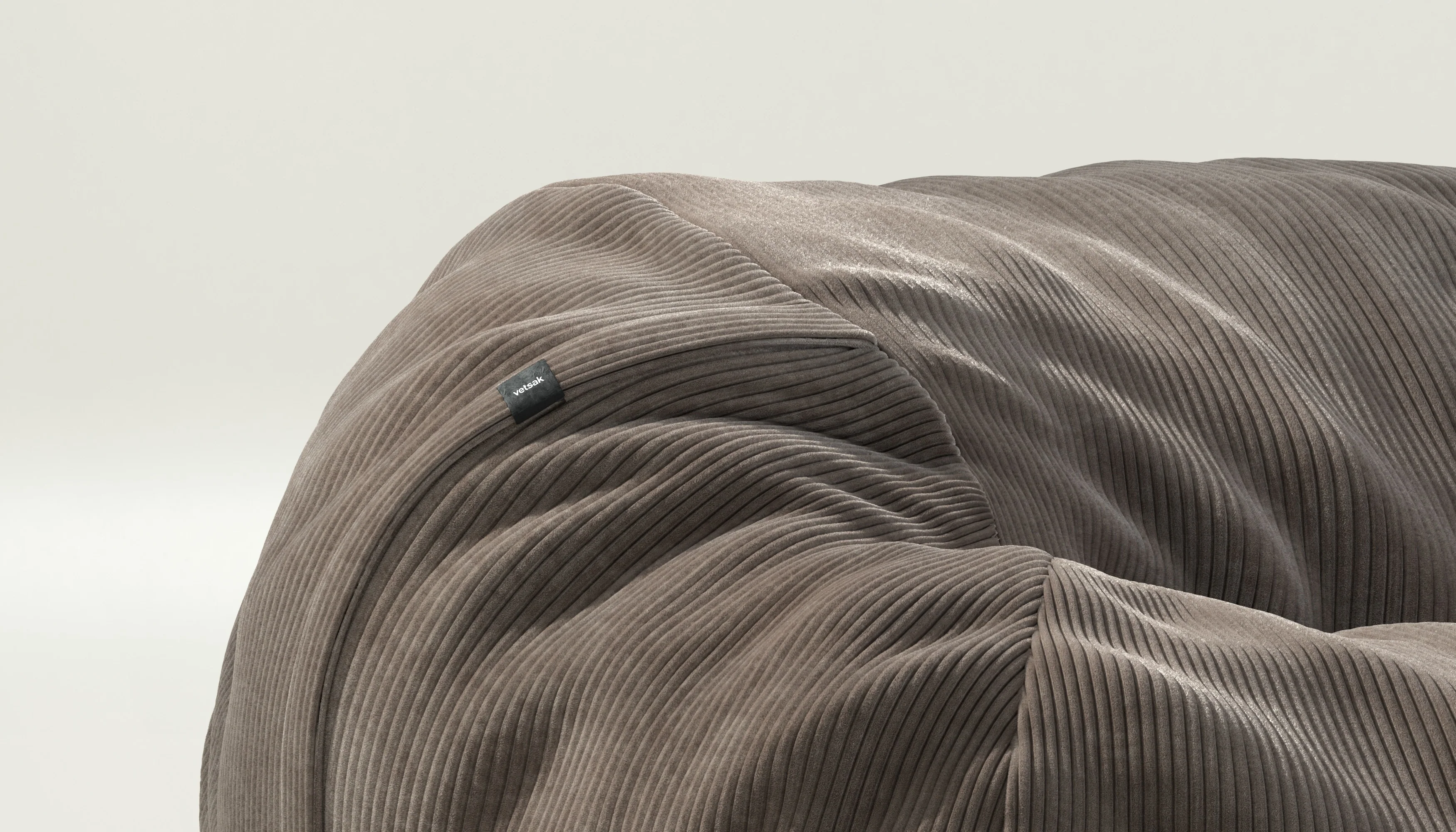 vetsak | Cover Sitzsack Medium - Cord Velour - Mocha - Image 3