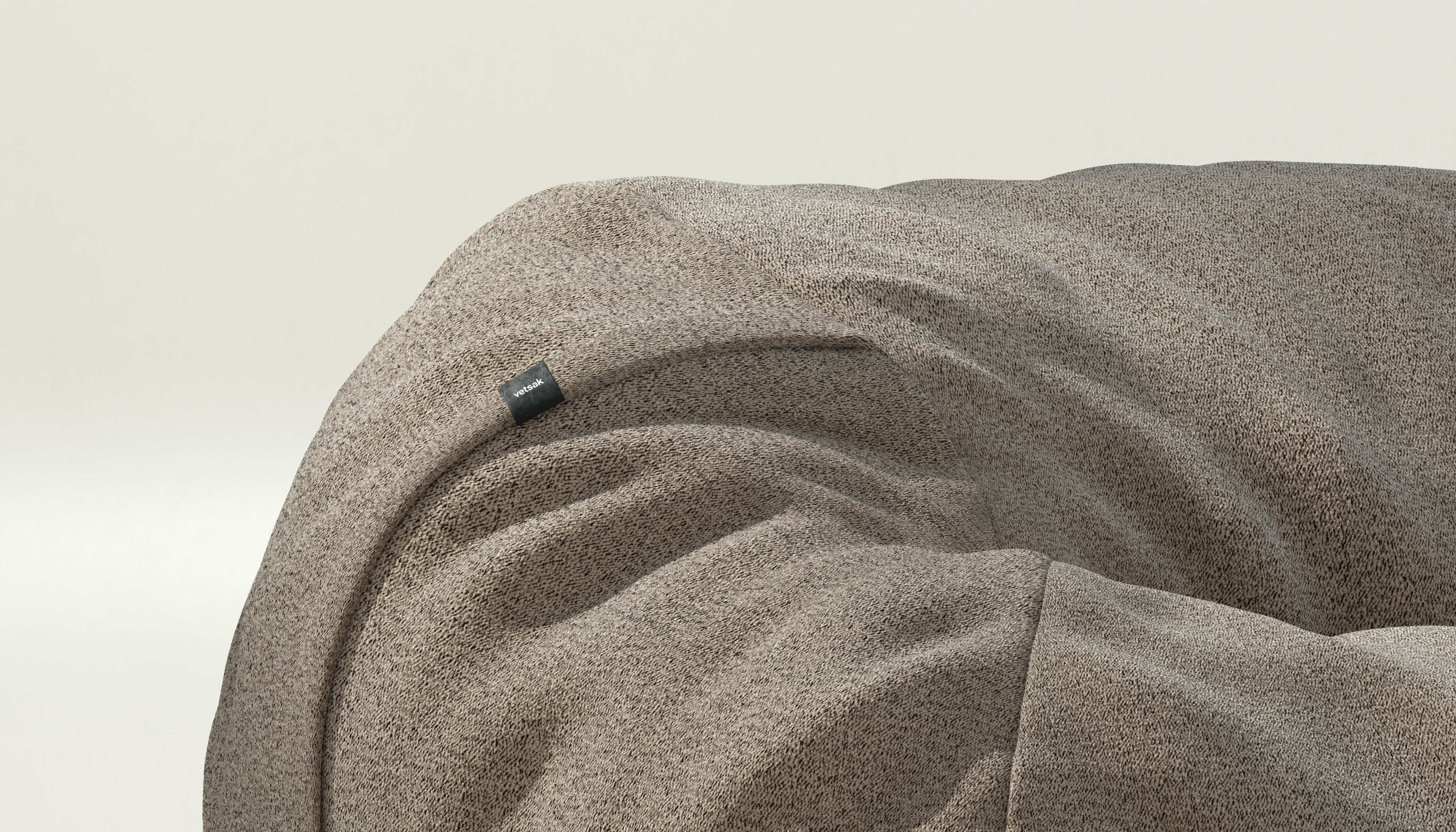 vetsak | Cover Sitzsack Medium - Loop Loop - Taupe - Image 3