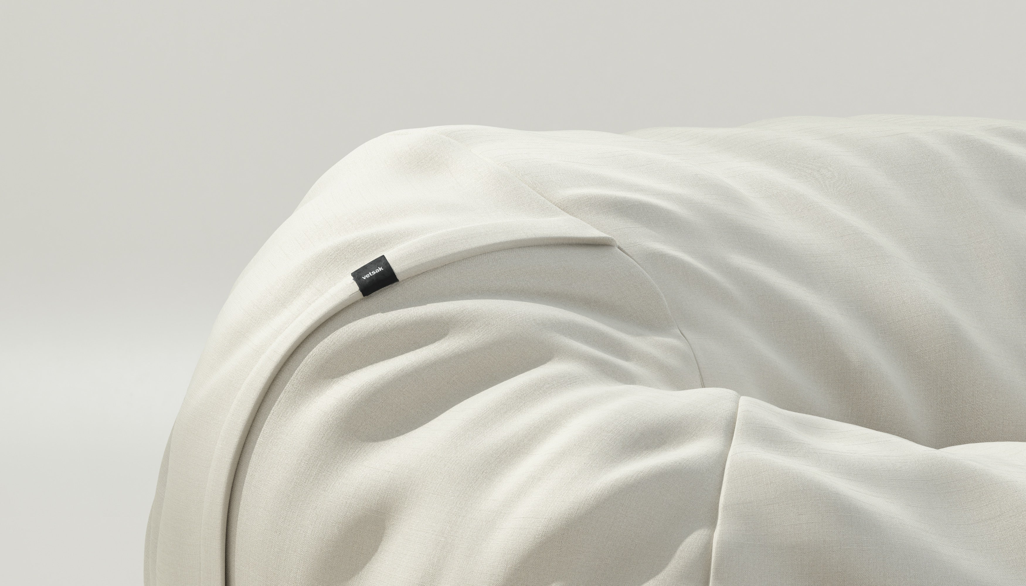vetsak | Cover Sitzsack Medium - Pique - Creme - Image 3