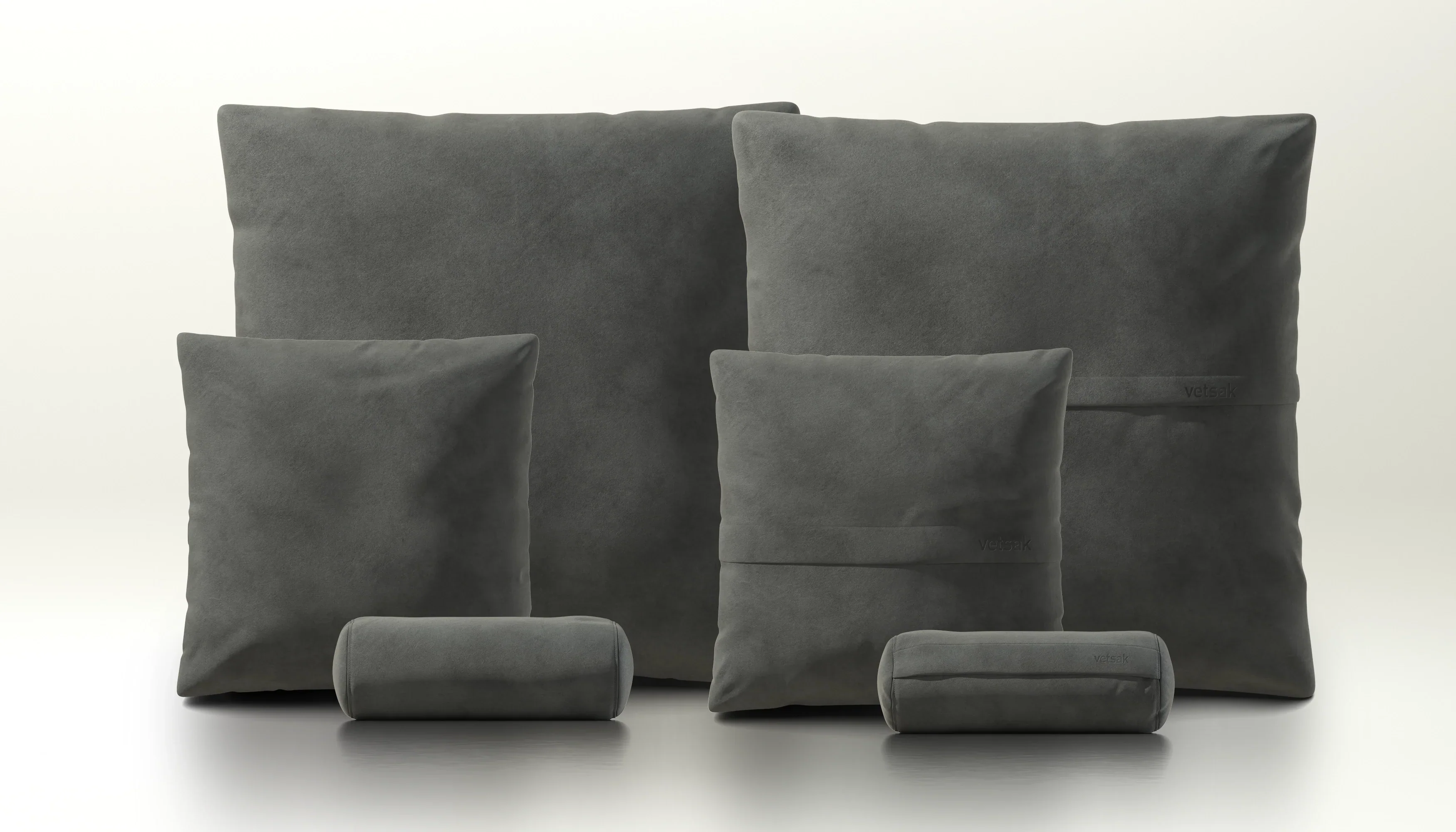 Pillow Set 3 - Leather - Cacao