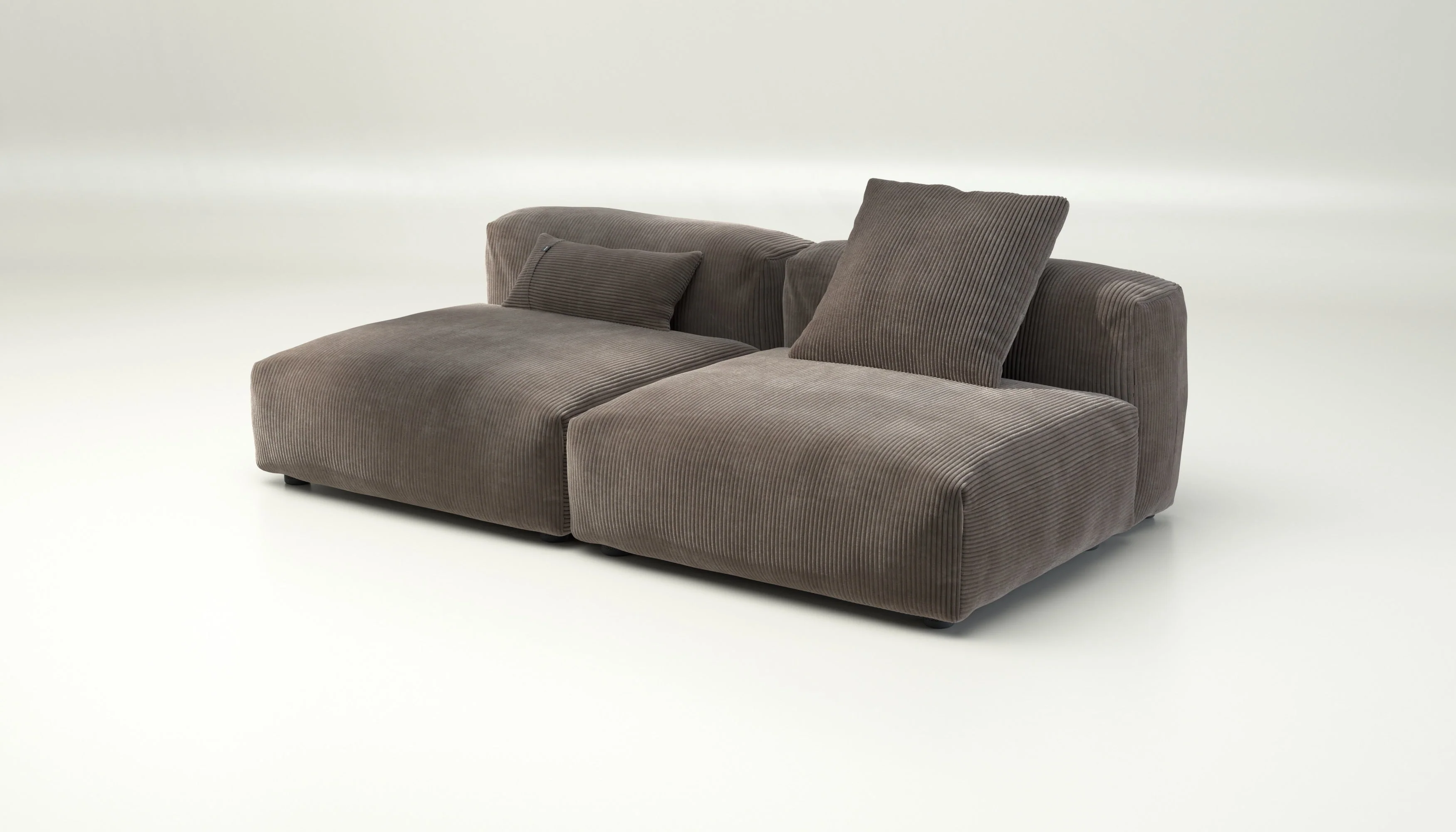 vetsak | Sofa Set 01 Large - Cord Velour - Mocha | Modulares Sofa | 3.5 Sitzer - Image 3