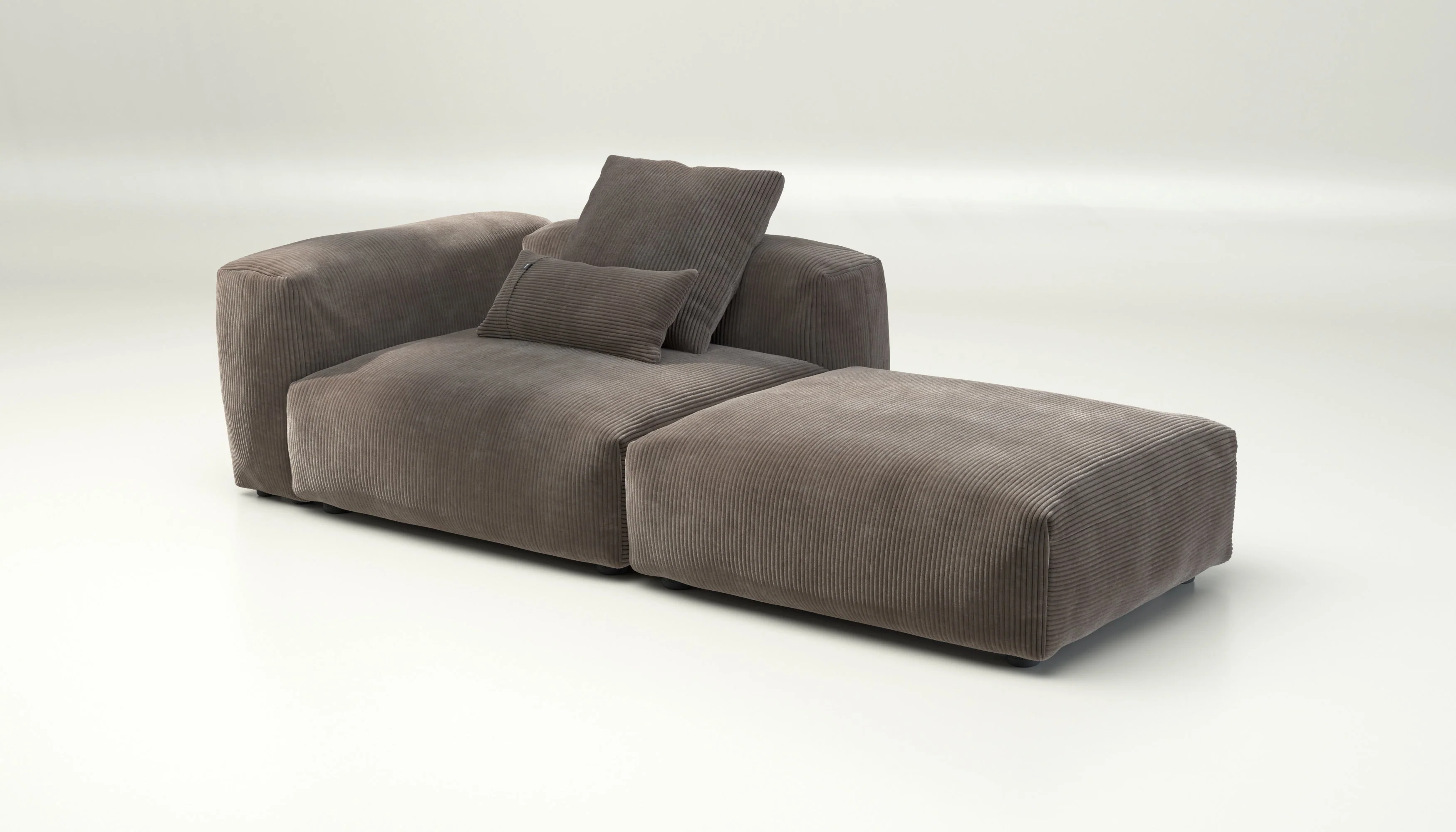 vetsak | Sofa Set 01 Large - Cord Velour - Mocha | Modulares Sofa | 3.5 Sitzer - Image 4