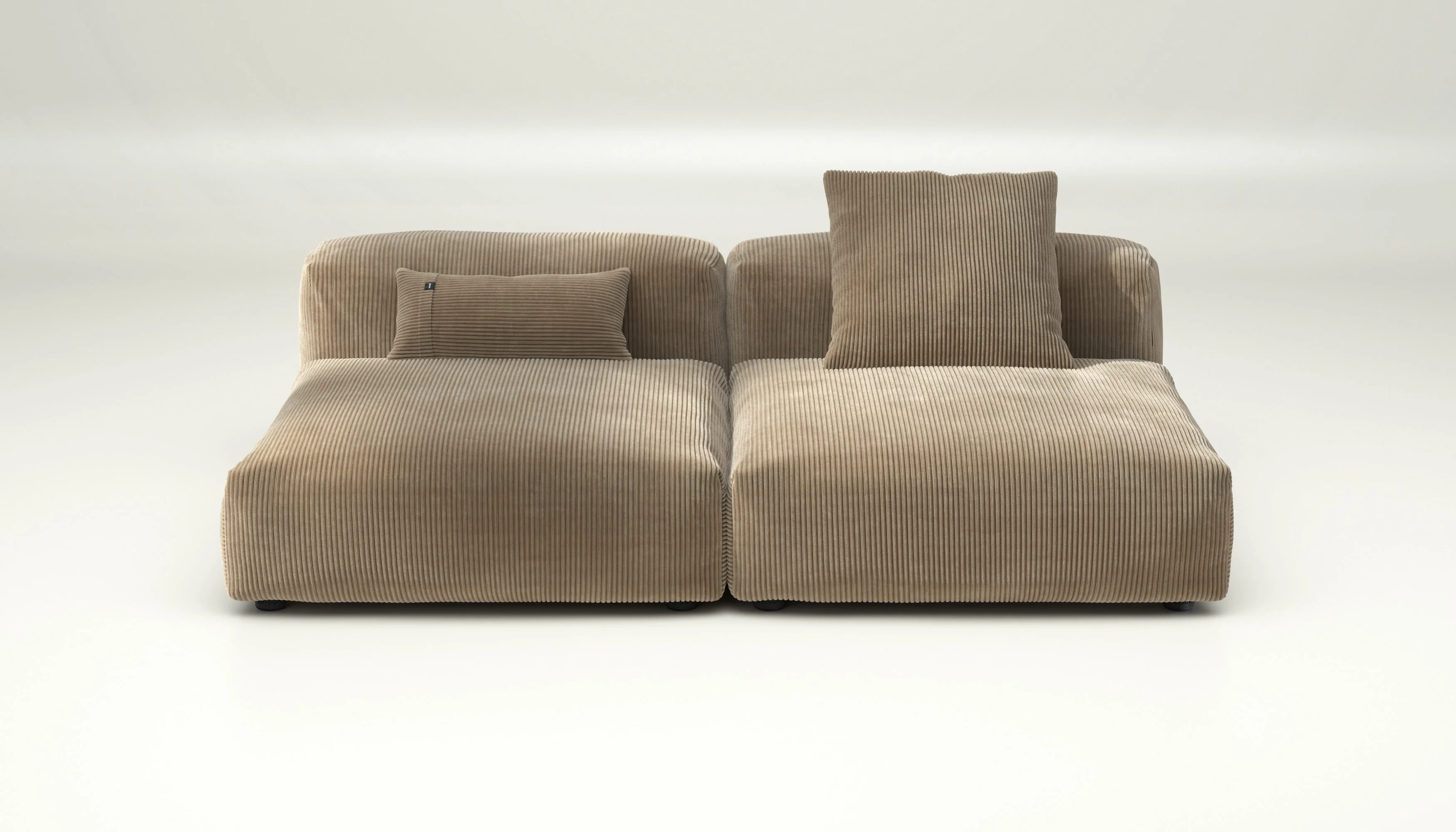 vetsak | Sofa Set 01 Large - Cord Velour - Sand | Modulares Sofa | 3.5 Sitzer