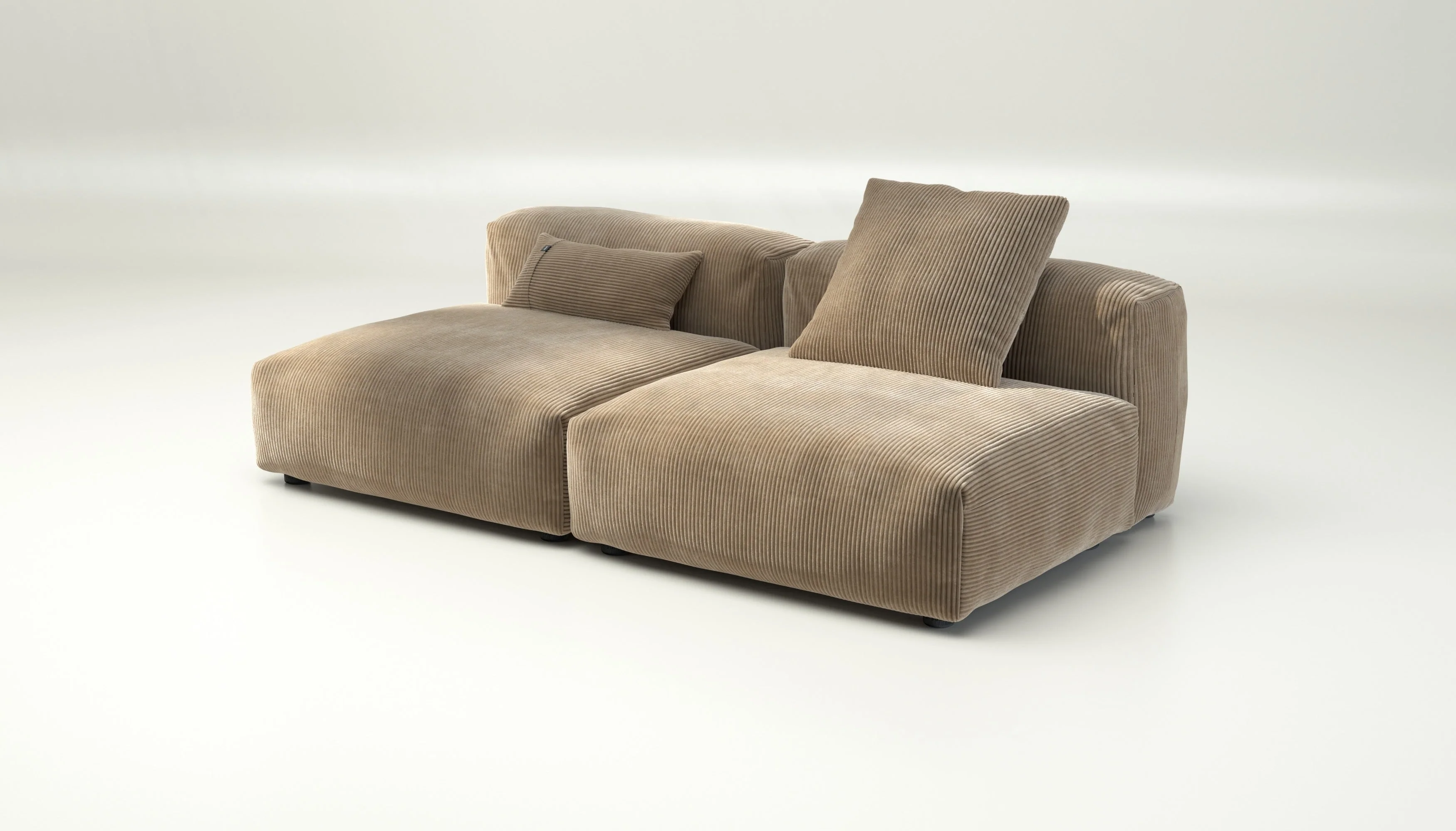 vetsak | Sofa Set 01 Large - Cord Velour - Sand | Modulares Sofa | 3.5 Sitzer - Image 3