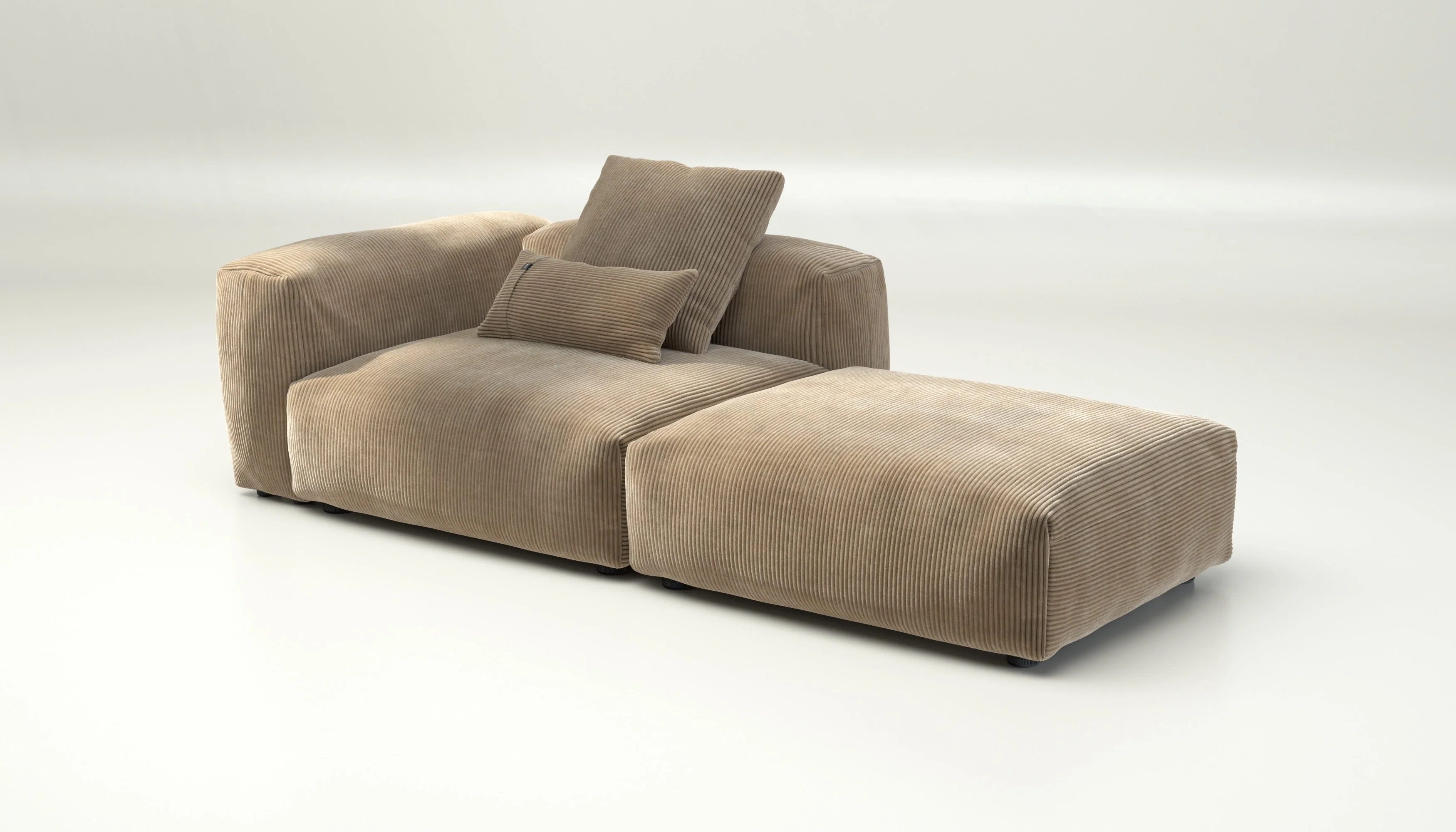 vetsak | Sofa Set 01 Large - Cord Velour - Sand | Modulares Sofa | 3.5 Sitzer - Image 4