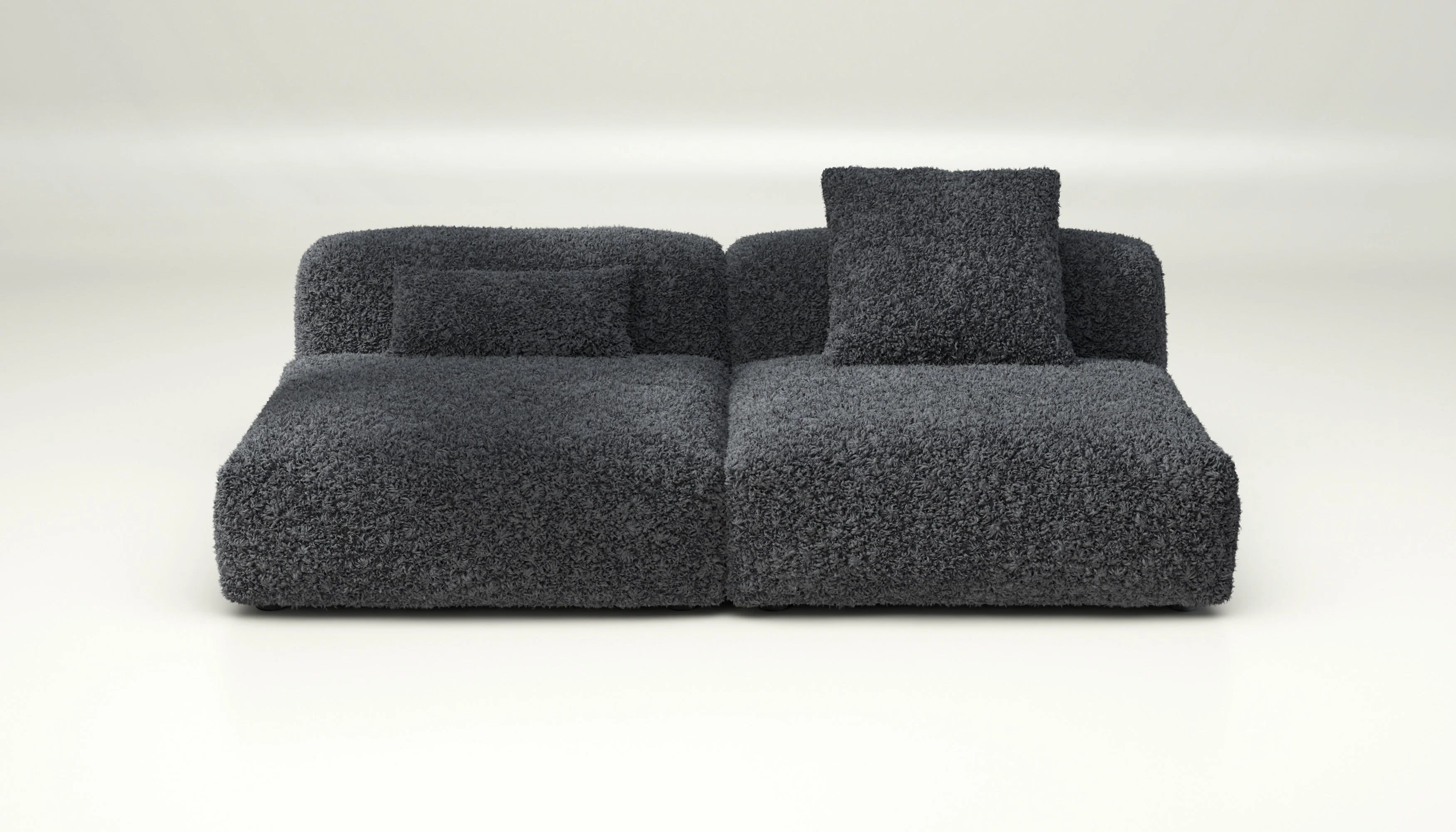 vetsak | Sofa Set 01 Large - Doodle - Dark Grey | Modulares Sofa | 3.5 Sitzer