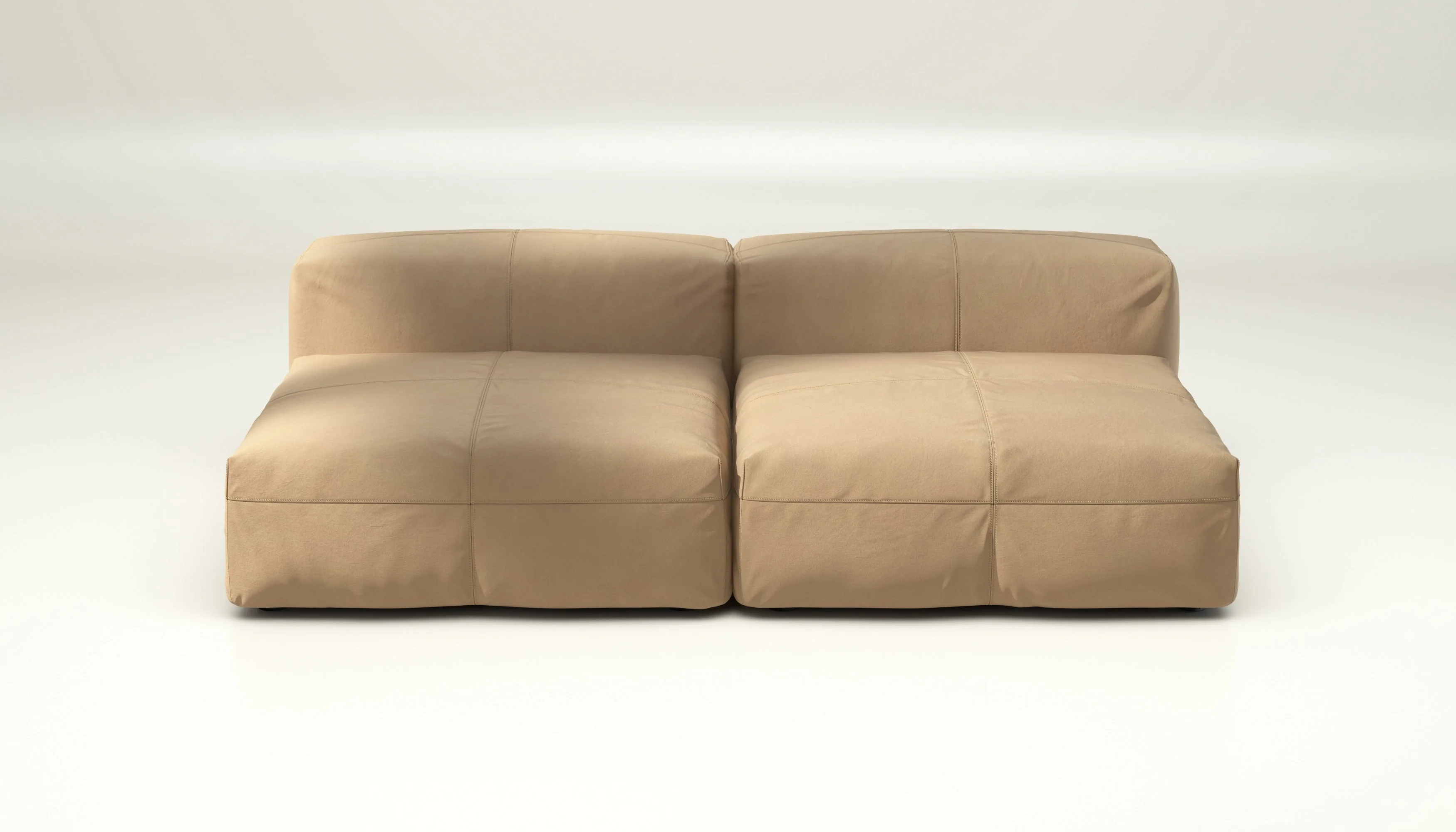 vetsak | Sofa Set 01 Large - Leather - Beige | Modulares Sofa | 3.5 Sitzer - Image 2