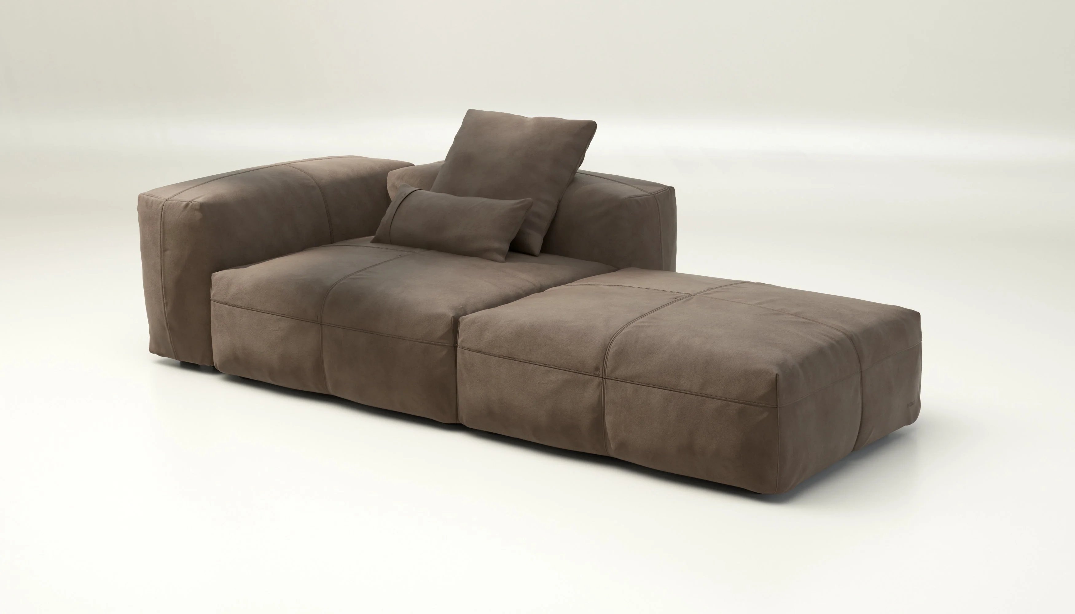 vetsak | Sofa Set 01 Large - leather - cacao | Modulares Sofa | 3.5 Sitzer - Image 4