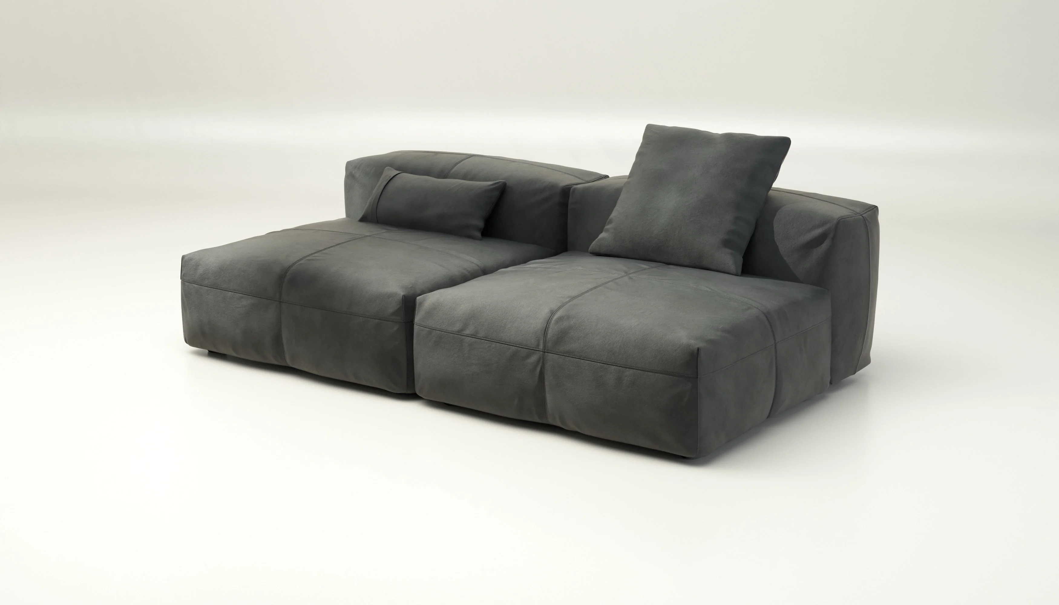 vetsak | Sofa Set 01 Large - Leather - Cacao | Modulares Sofa | 3.5 Sitzer - Image 3
