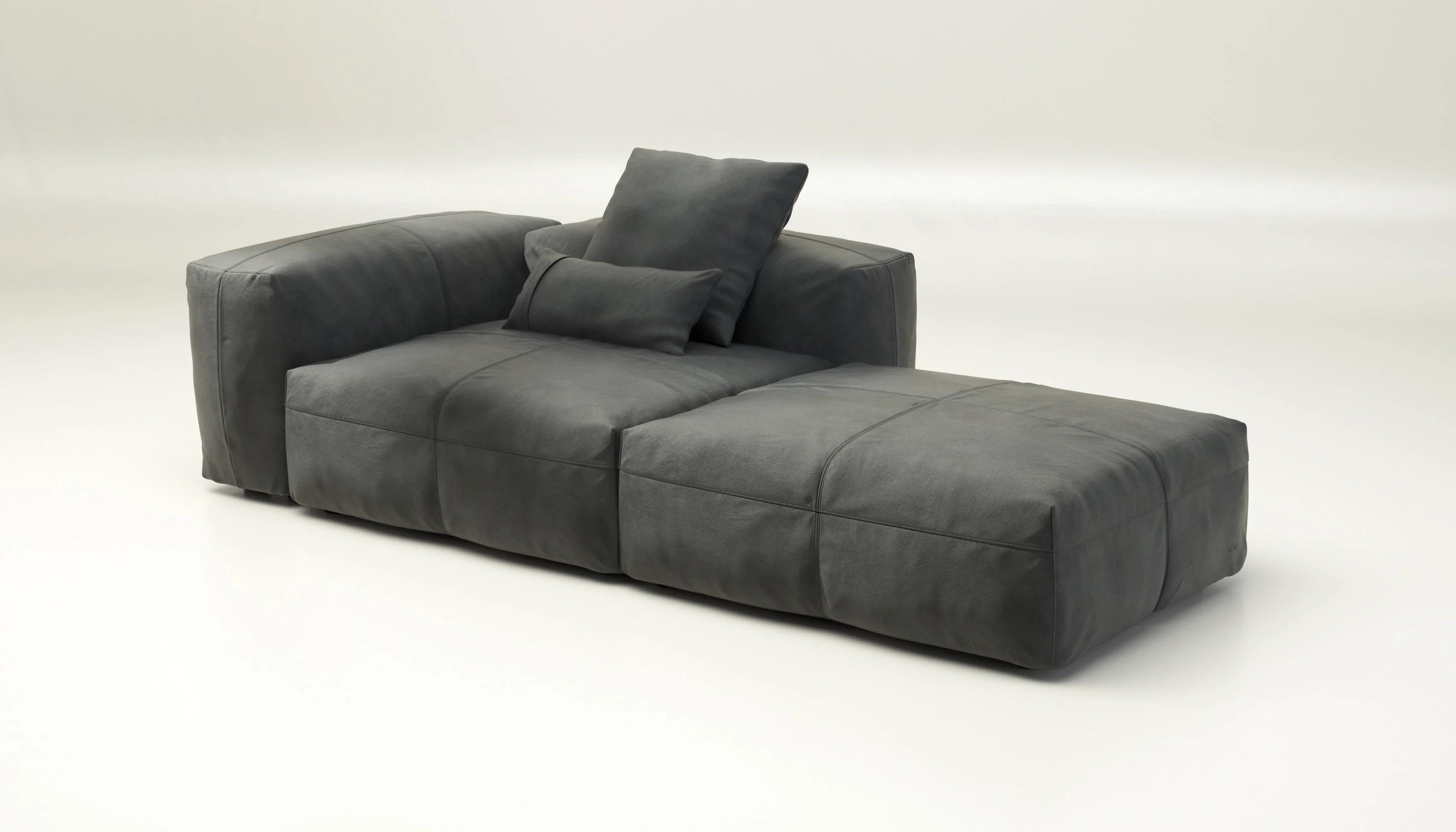 vetsak | Sofa Set 01 Large - Leather - Cacao | Modulares Sofa | 3.5 Sitzer - Image 4