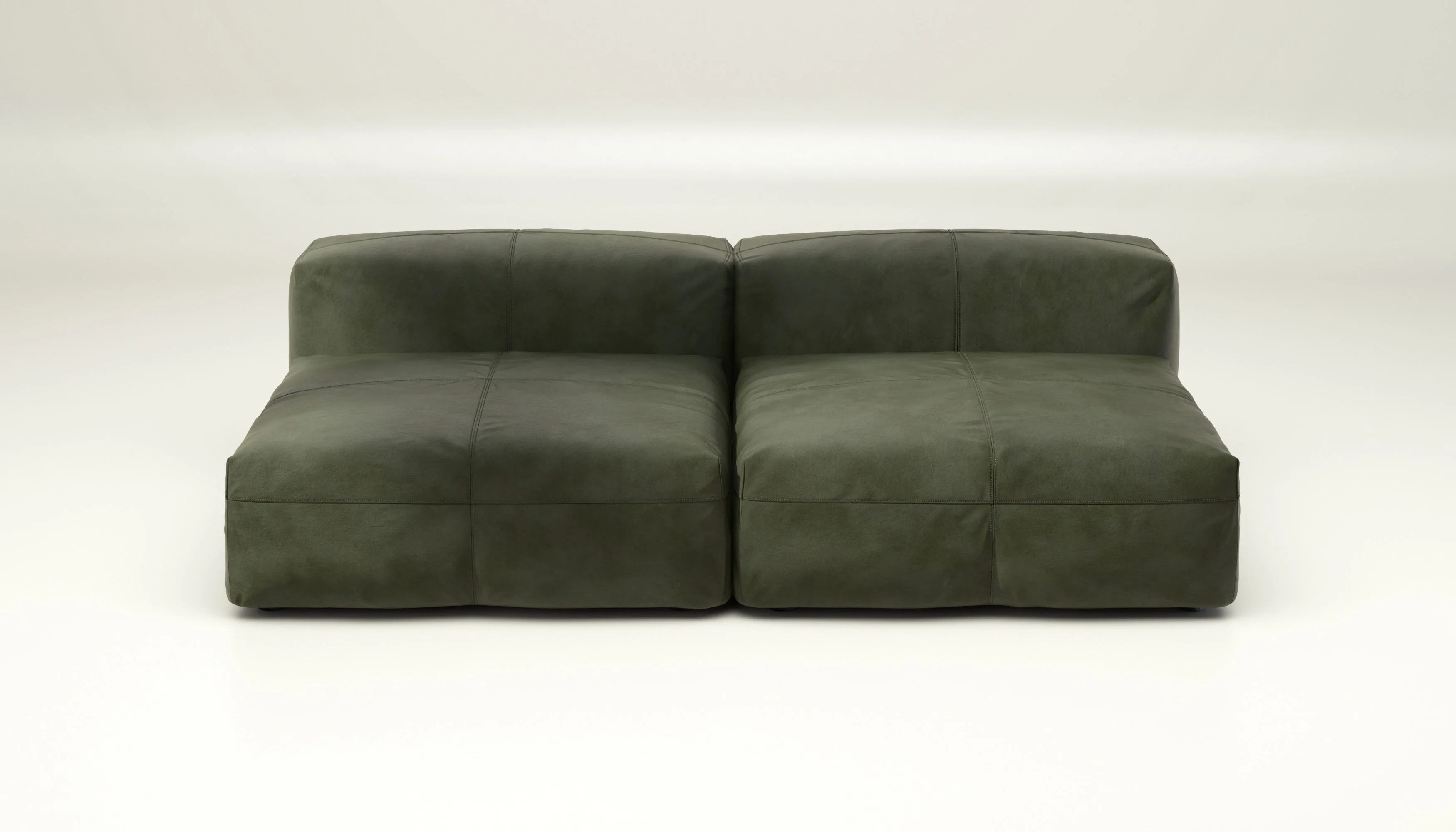 vetsak | Sofa Set 01 Large - Leather - Olive | Modulares Sofa | 3.5 Sitzer - Image 2