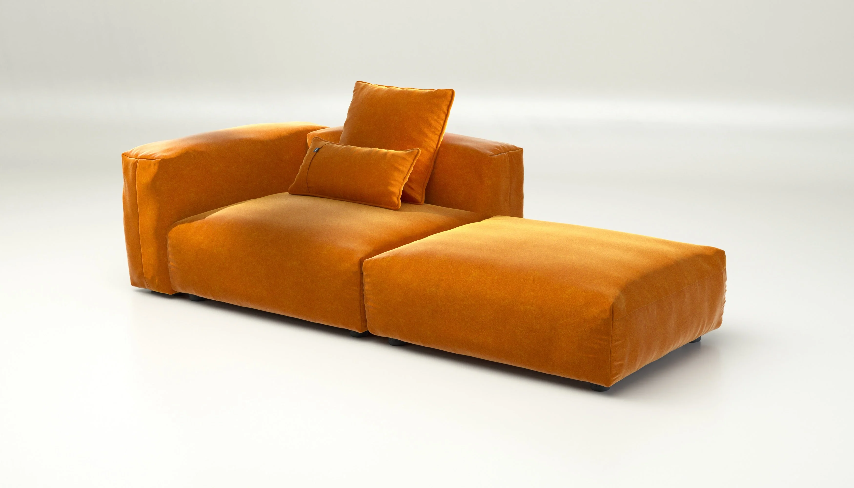 vetsak | Sofa Set 01 Large - Suave - Orange Blaze | Modulares Sofa | 3.5 Sitzer - Image 4