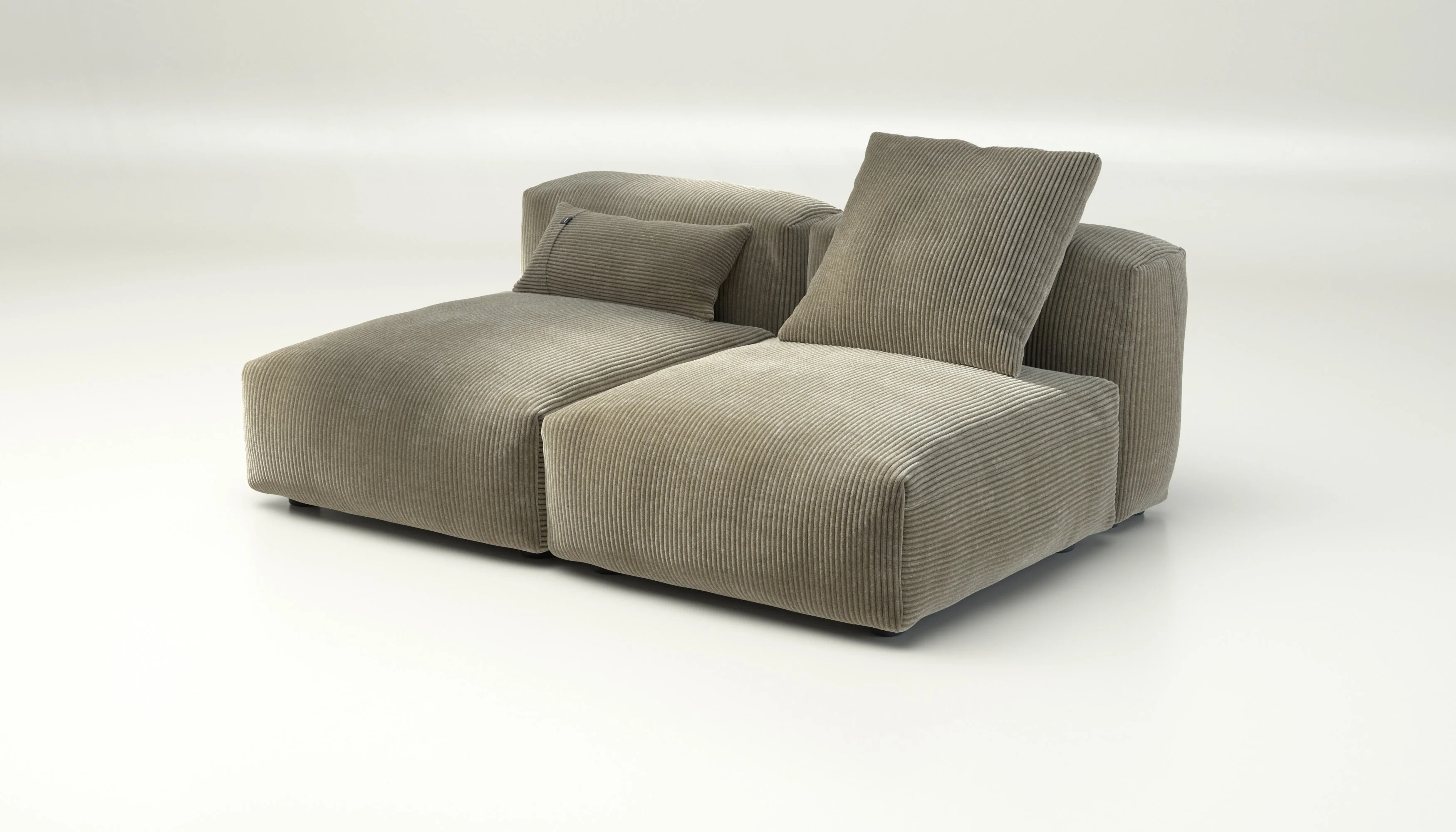 vetsak | Sofa Set 01 Medium - Cord Velour - Khaki | Modulares Sofa | 2.5 Sitzer - Image 3