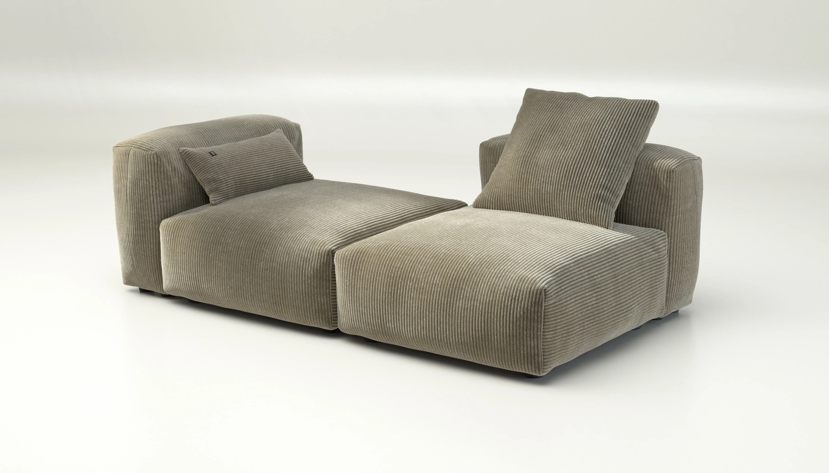 vetsak | Sofa Set 01 Medium - Cord Velour - Khaki | Modulares Sofa | 2.5 Sitzer - Image 4