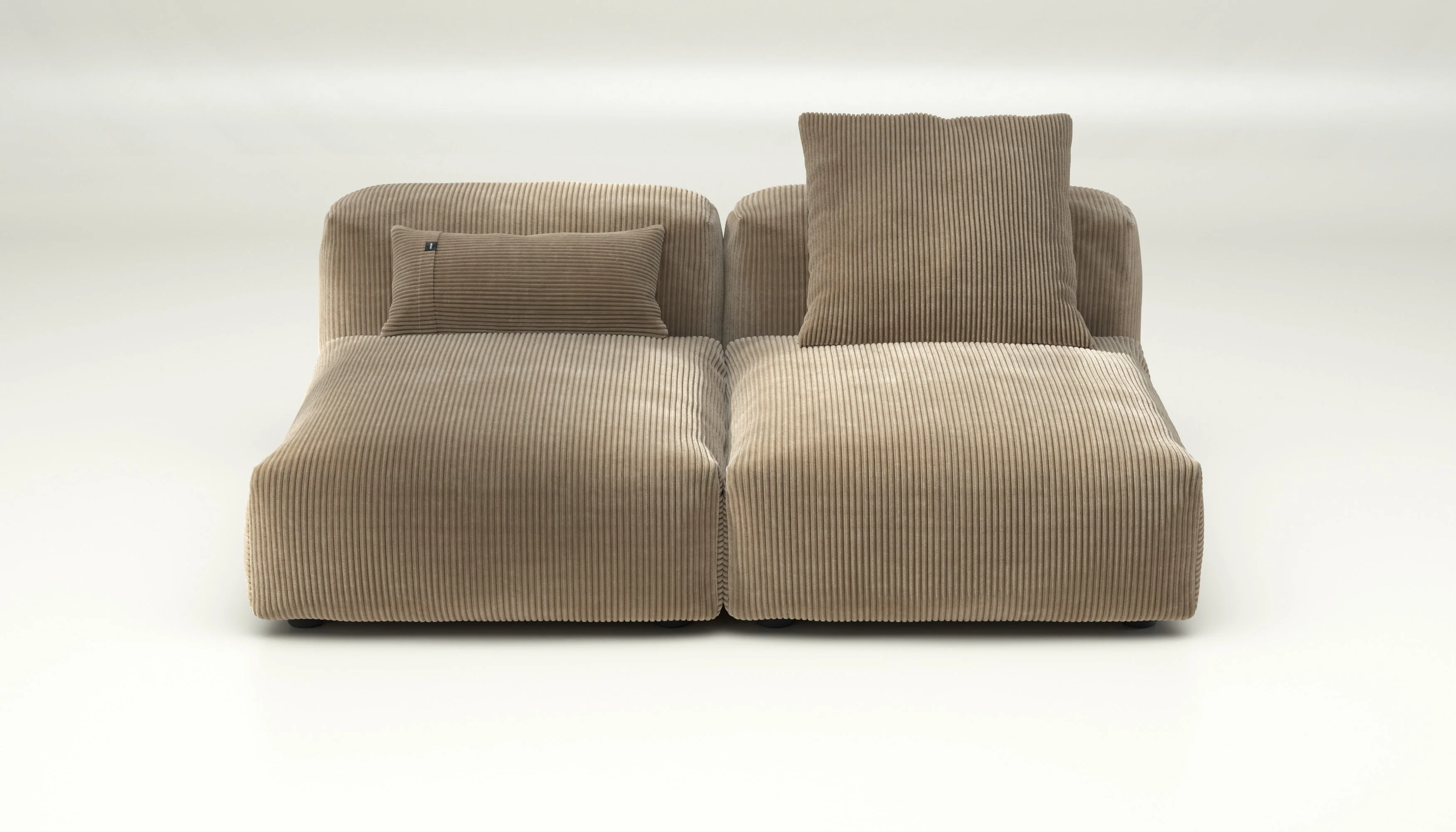 vetsak | Sofa Set 01 Medium - Cord Velour - Sand | Modulares Sofa | 2.5 Sitzer