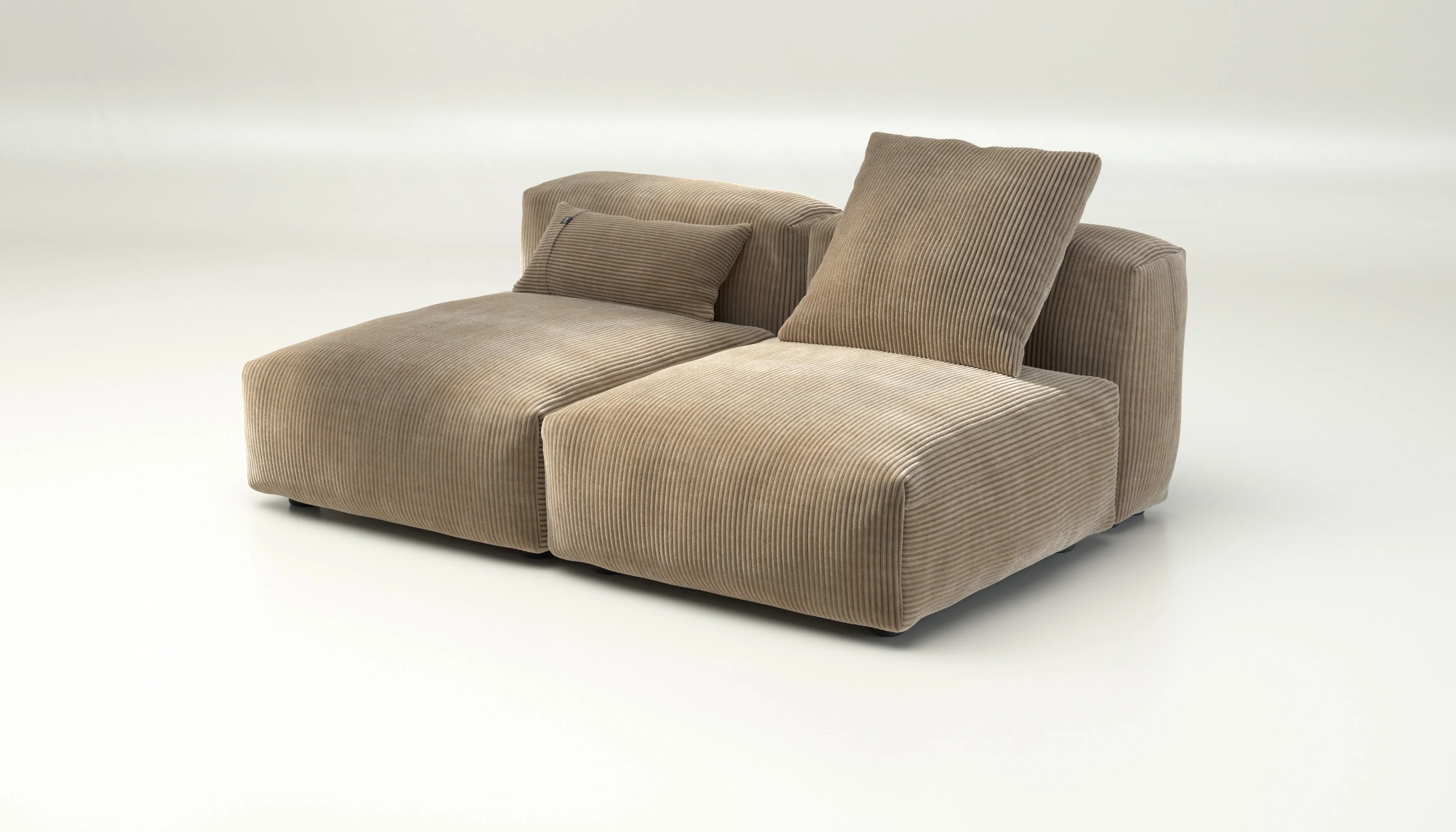 vetsak | Sofa Set 01 Medium - Cord Velour - Sand | Modulares Sofa | 2.5 Sitzer - Image 3