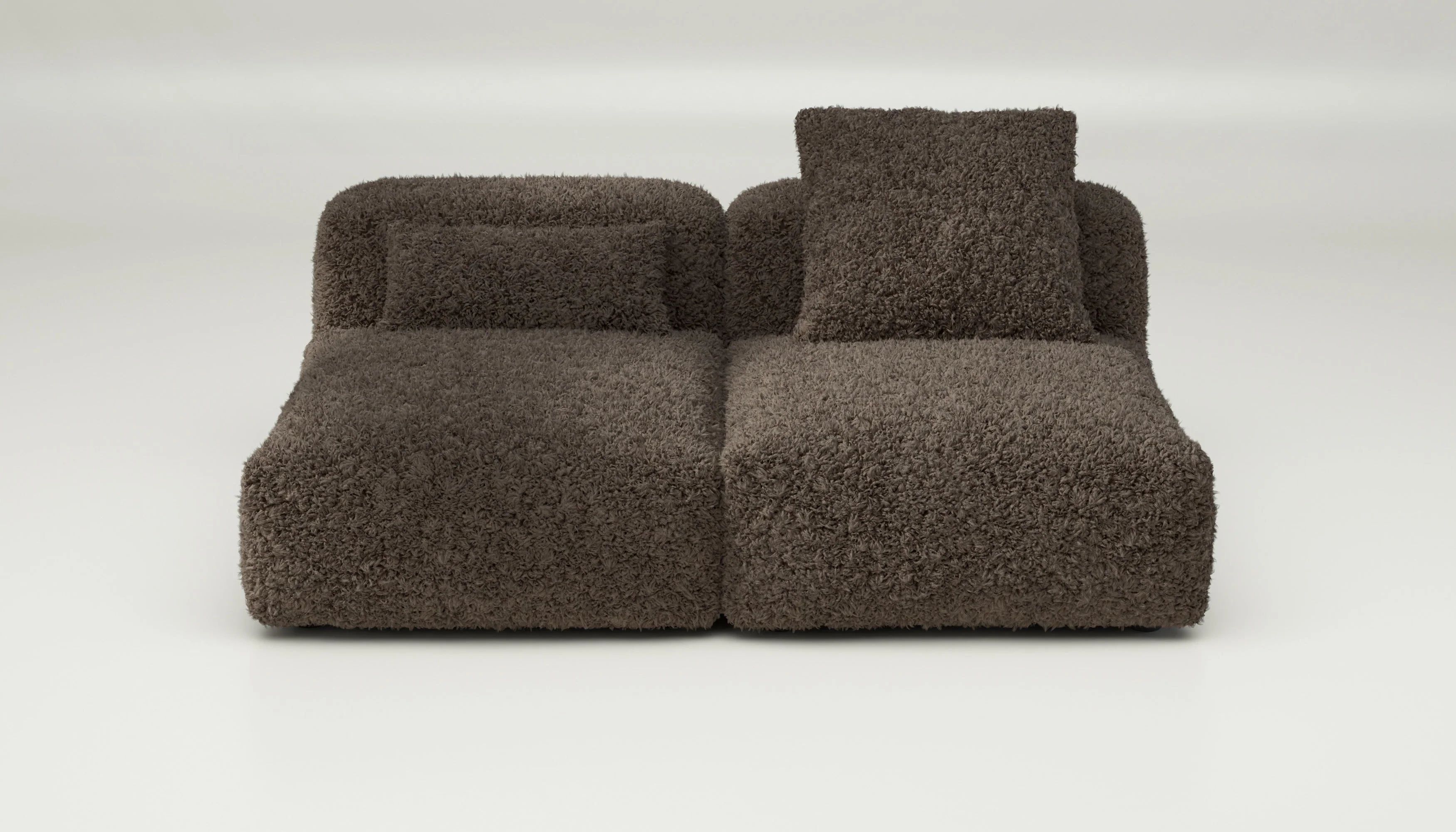 vetsak | Sofa Set 01 Medium - Doodle - Cacao | Modulares Sofa | 2.5 Sitzer