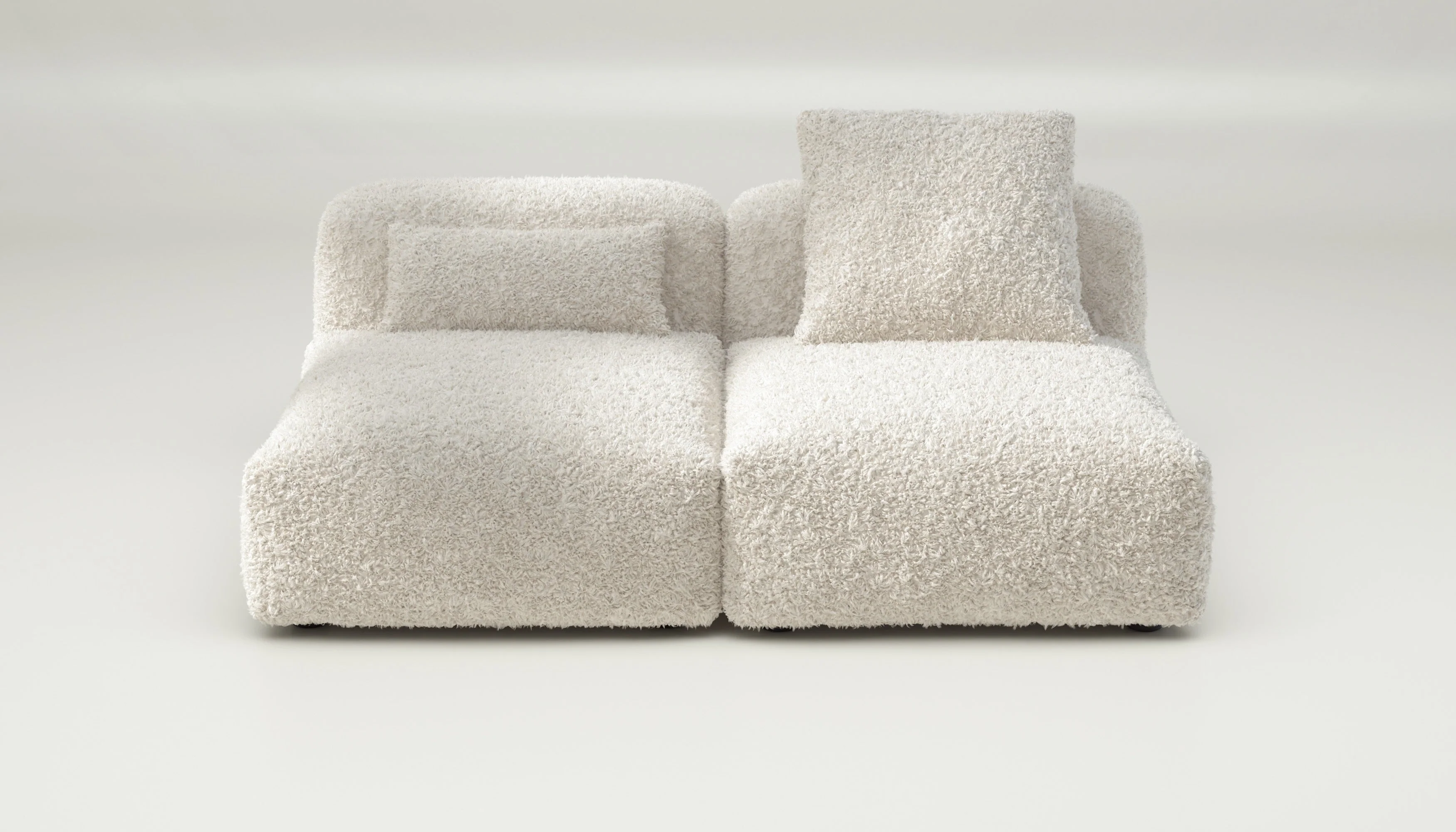 vetsak | Sofa Set 01 Medium - Doodle - Creme | Modulares Sofa | 2.5 Sitzer