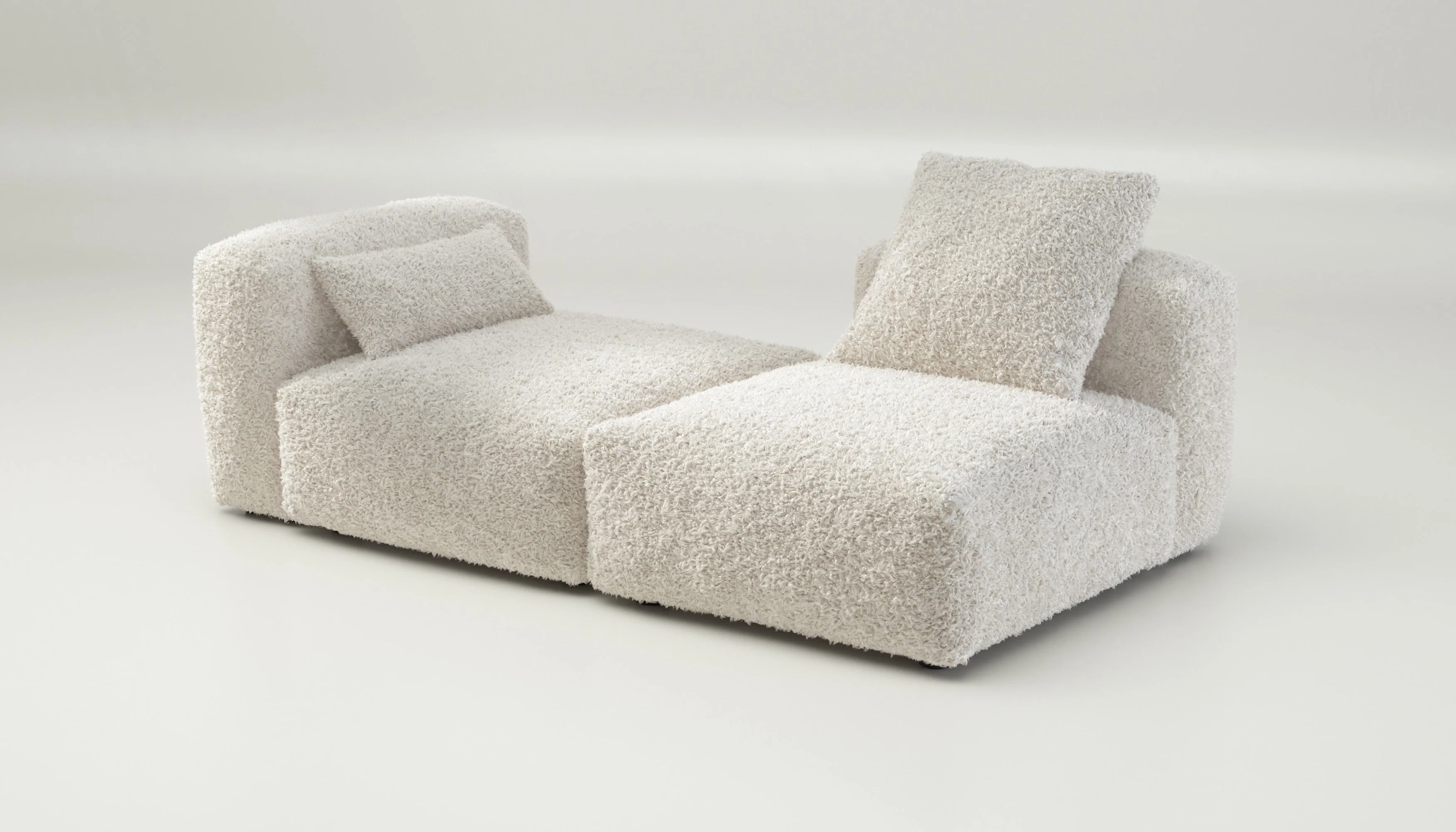 vetsak | Sofa Set 01 Medium - Doodle - Creme | Modulares Sofa | 2.5 Sitzer - Image 4