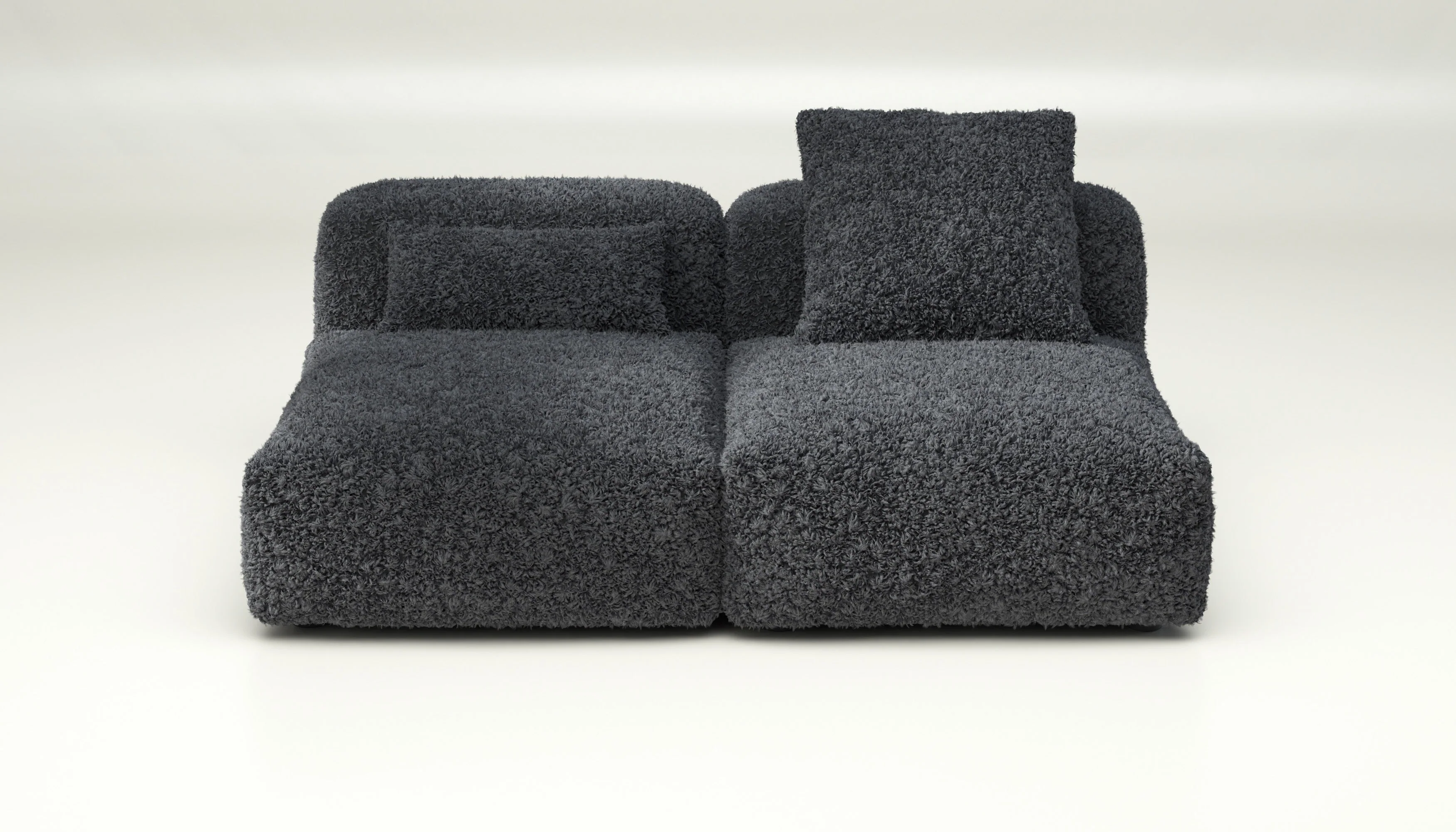 vetsak | Sofa Set 01 Medium - Doodle - Dark Grey | Modulares Sofa | 2.5 Sitzer