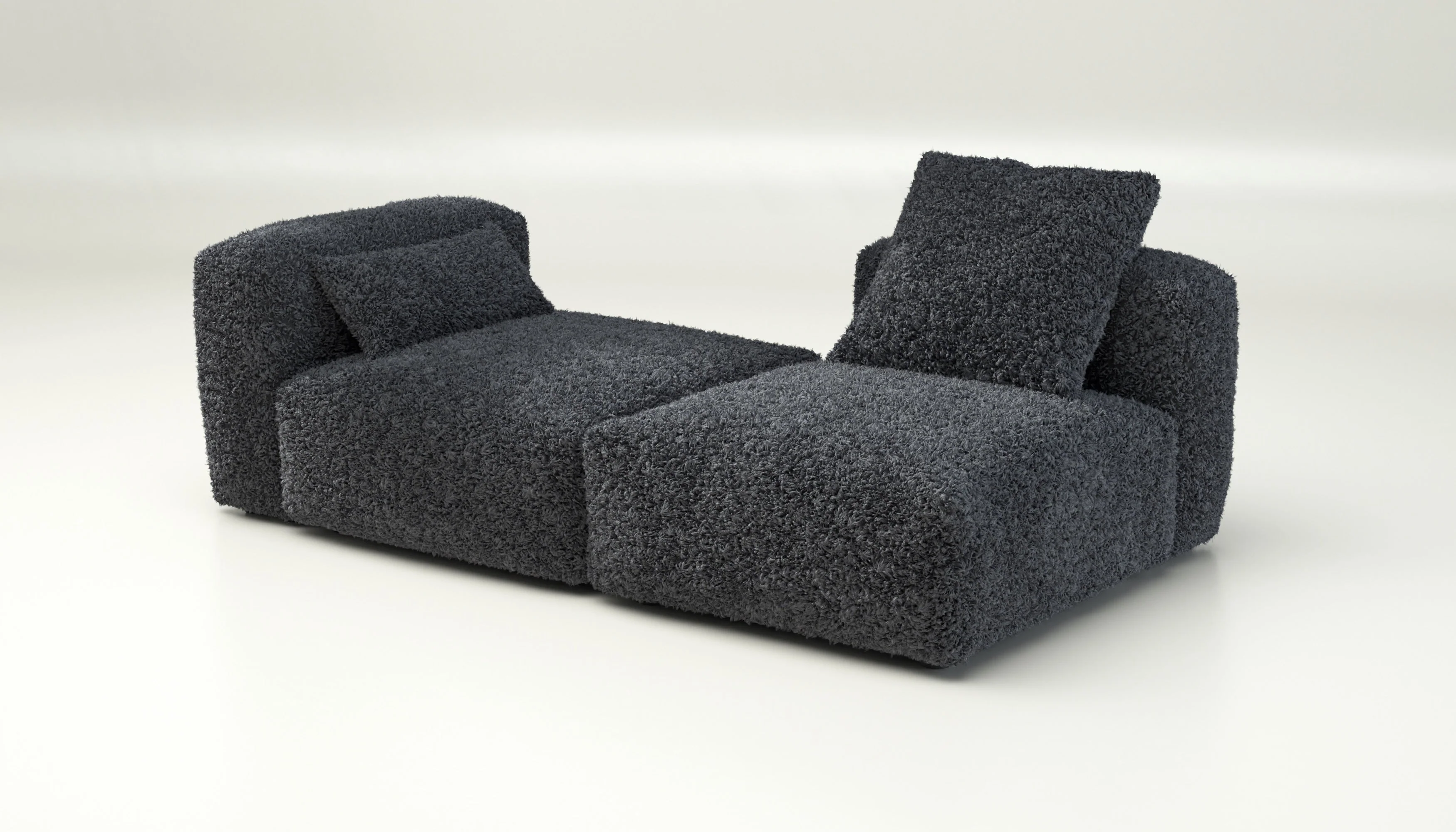 vetsak | Sofa Set 01 Medium - Doodle - Dark Grey | Modulares Sofa | 2.5 Sitzer - Image 4