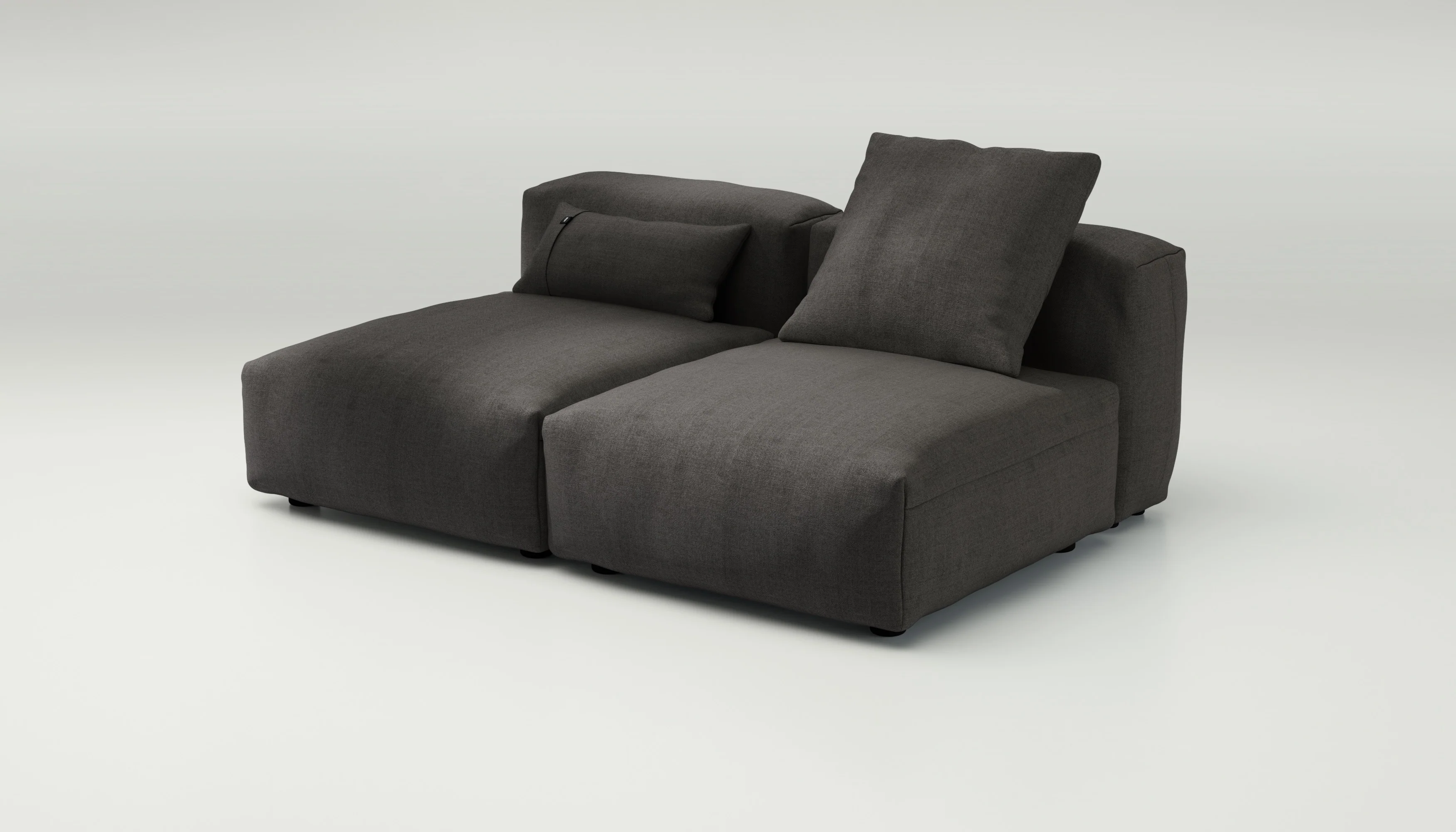 vetsak | Sofa Set 01 Medium - Herringbone - Dark Grey | Modular Sofa | 2.5 Seater - Image 3