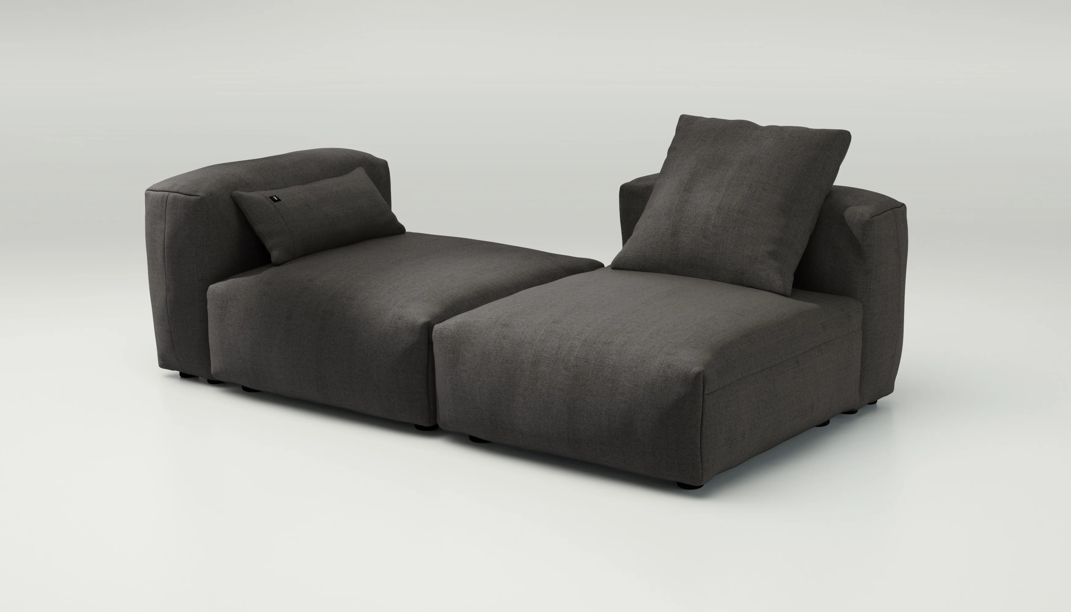 vetsak | Sofa Set 01 Medium - Herringbone - Dark Grey | Modular Sofa | 2.5 Seater - Image 4