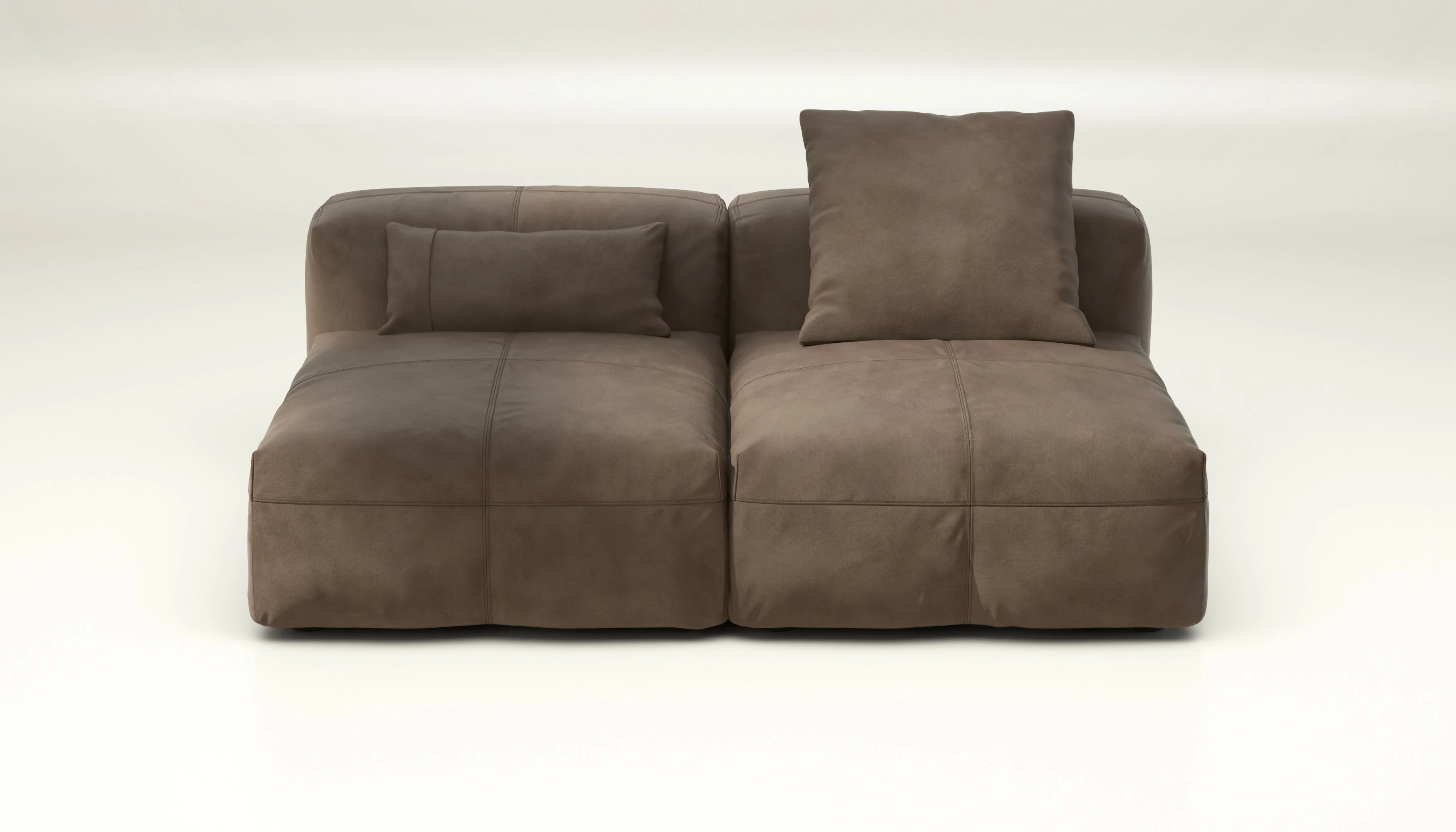 vetsak | Sofa Set 01 Medium - leather - cacao | Modulares Sofa | 2.5 Sitzer