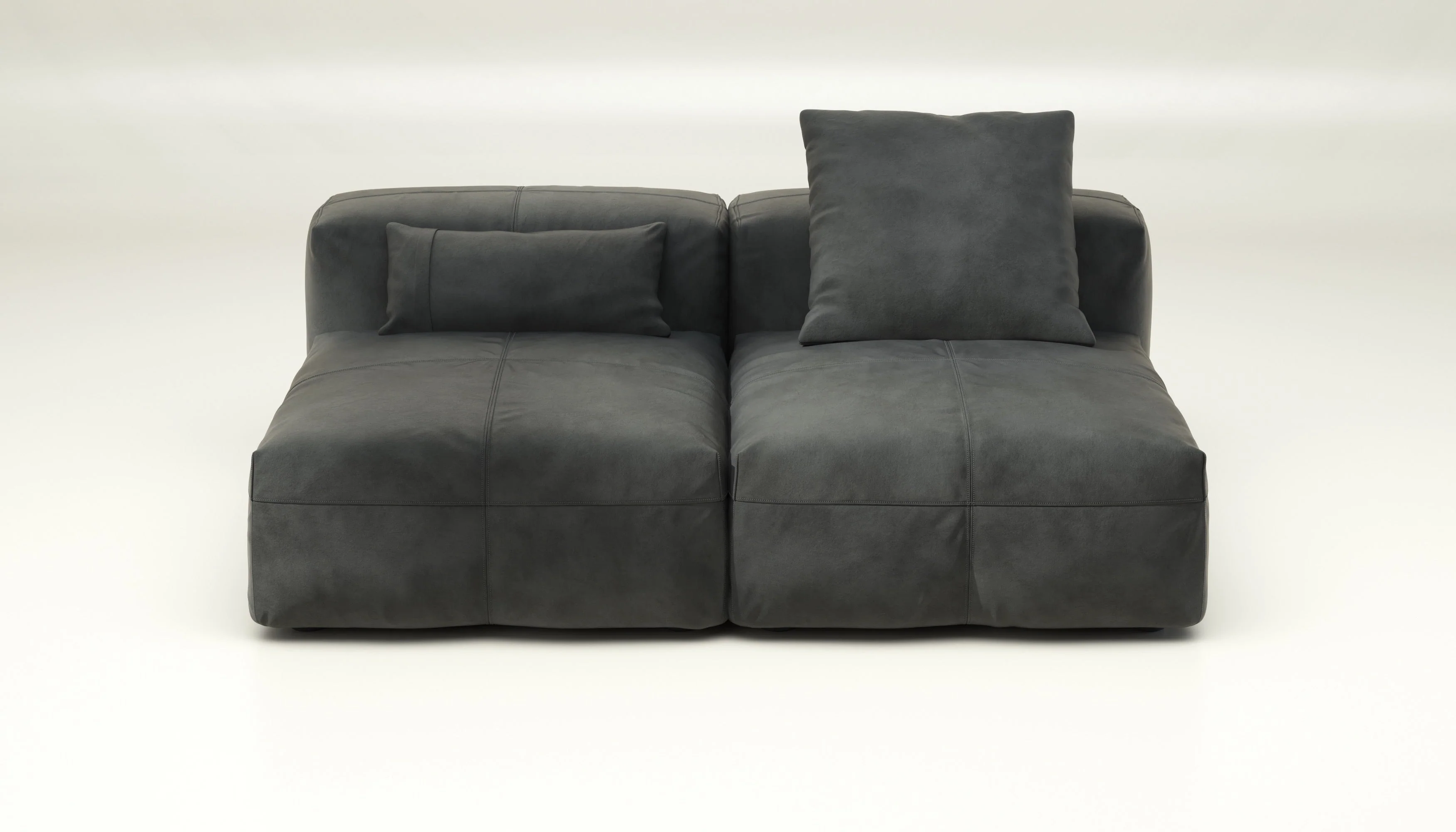 vetsak | Sofa Set 01 Medium - Leather - Cacao | Modulares Sofa | 2.5 Sitzer