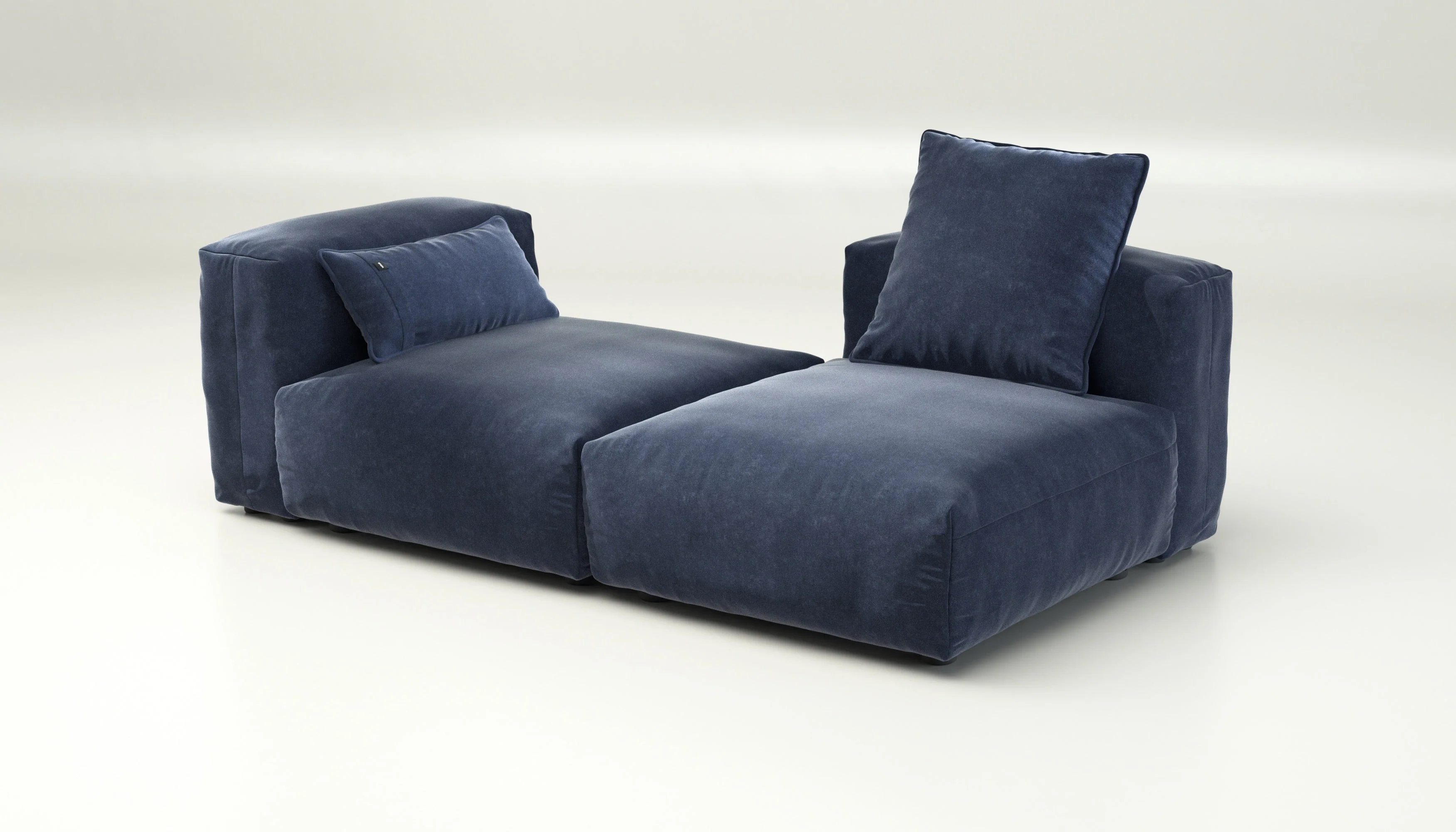 vetsak | Sofa Set 01 Medium - Suave - Navy | Modulares Sofa | 2.5 Sitzer - Image 4