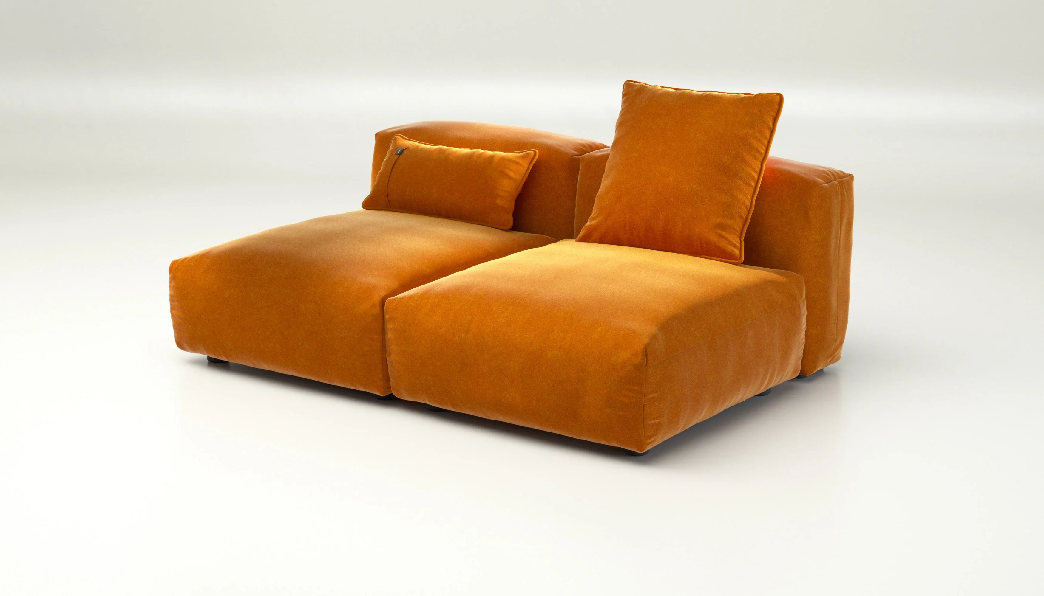vetsak | Sofa Set 01 Medium - Suave - Orange Blaze | Modulares Sofa | 2.5 Sitzer - Image 3