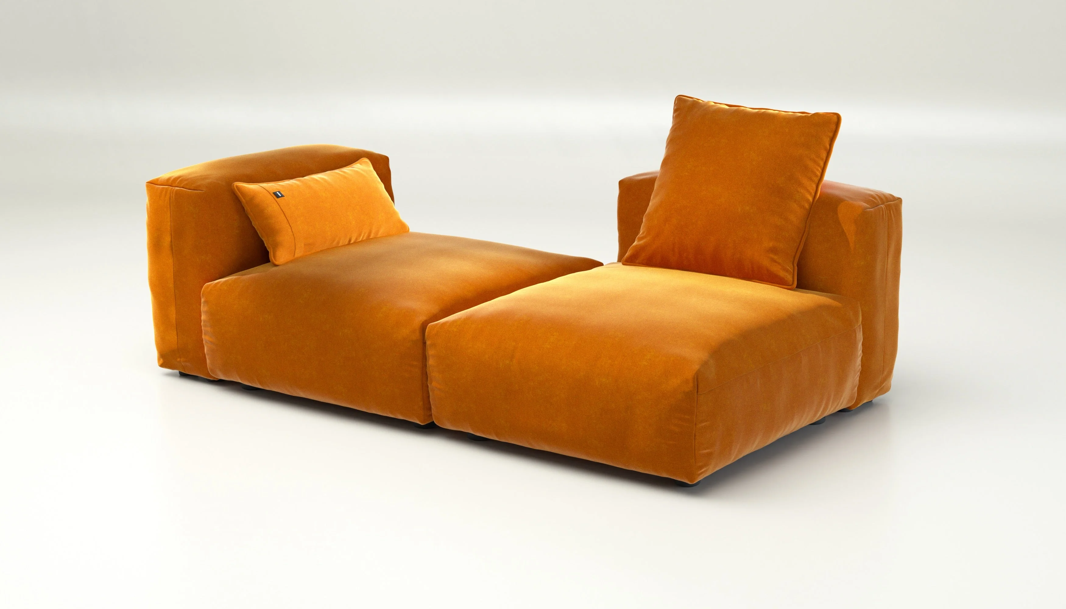 vetsak | Sofa Set 01 Medium - Suave - Orange Blaze | Modulares Sofa | 2.5 Sitzer - Image 4