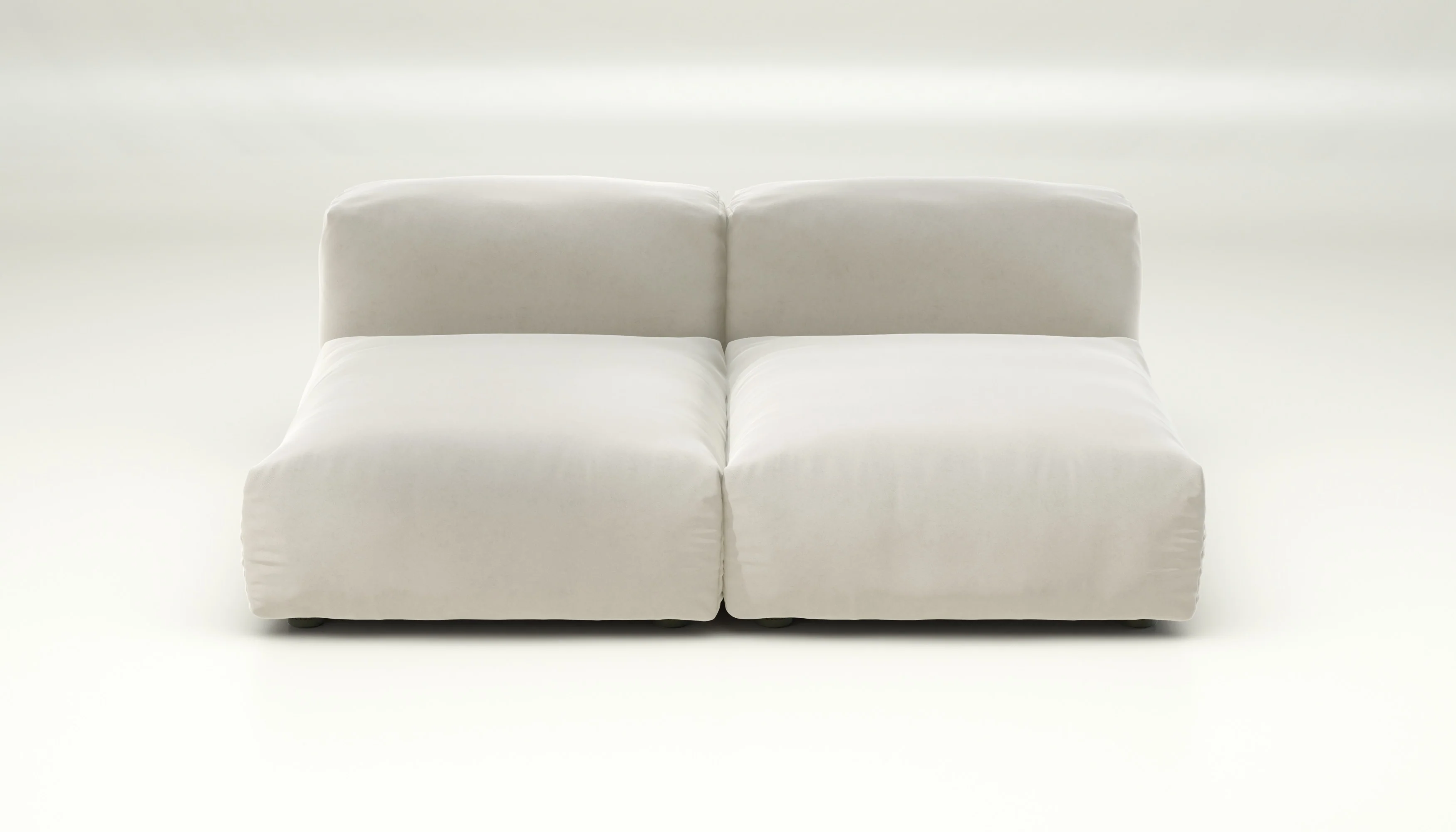 vetsak | Sofa Set 01 Medium - Suave - Pearl | Modular Sofa | 2.5 Seater