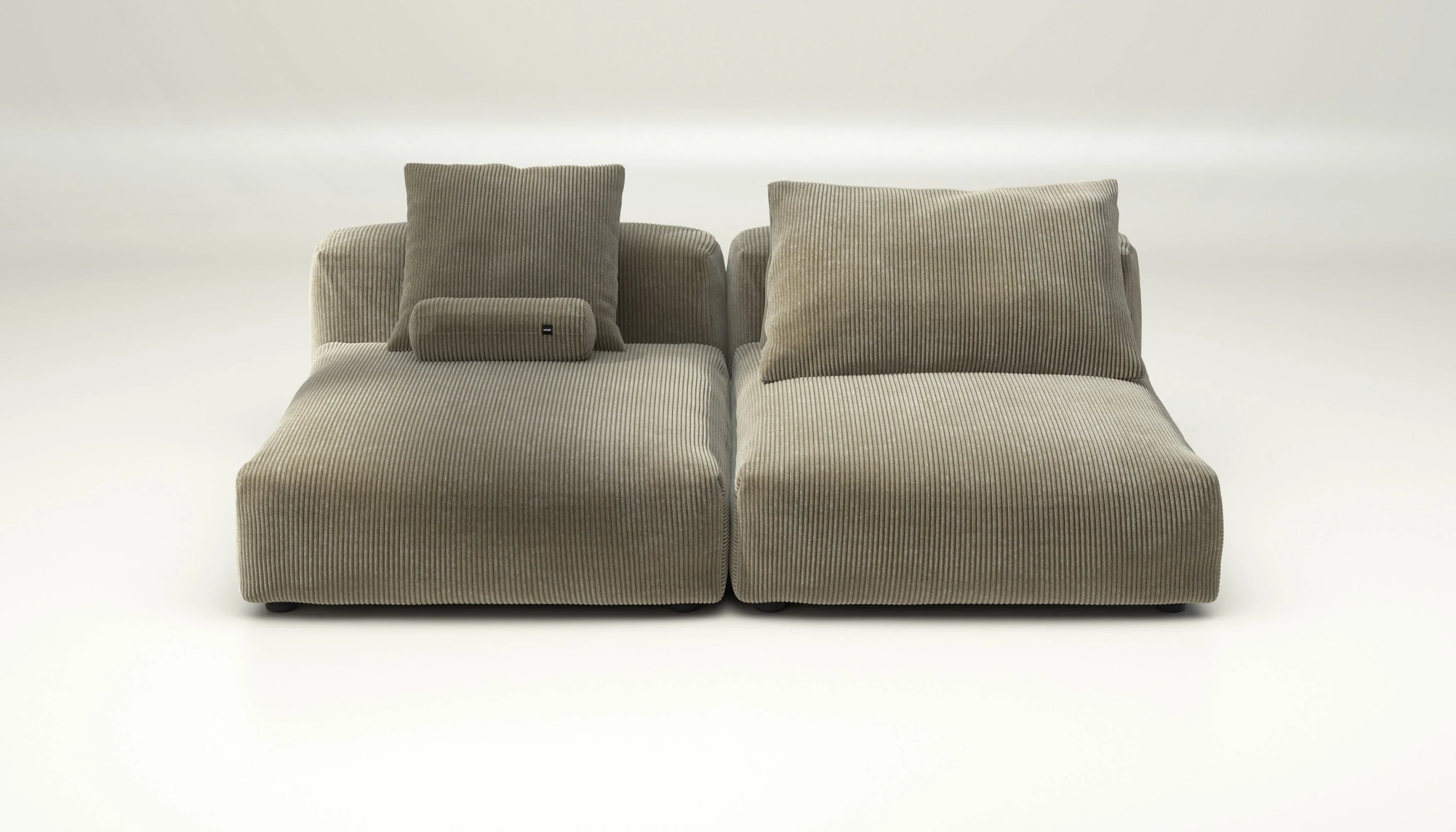 vetsak | Sofa Set 01 XLarge - Cord Velour - Khaki | Modulares Sofa | 3.5 Sitzer