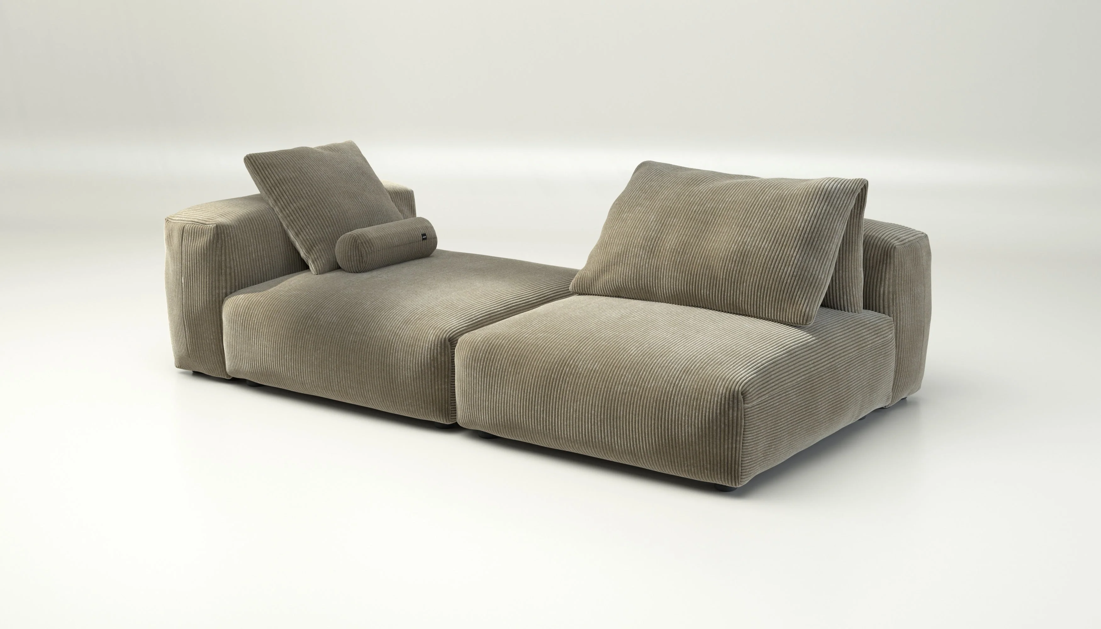 vetsak | Sofa Set 01 XLarge - Cord Velour - Khaki | Modulares Sofa | 3.5 Sitzer - Image 4
