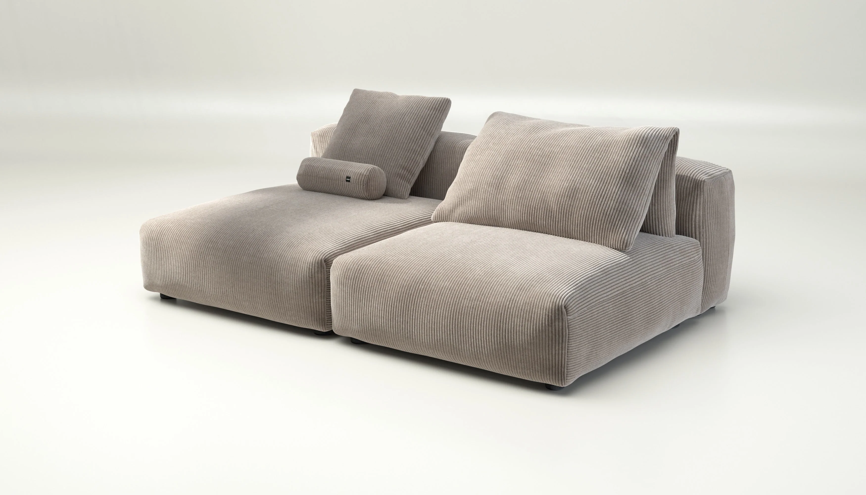 vetsak | Sofa Set 01 XLarge - Cord Velour - Platinum | Modulares Sofa | 3.5 Sitzer - Image 3