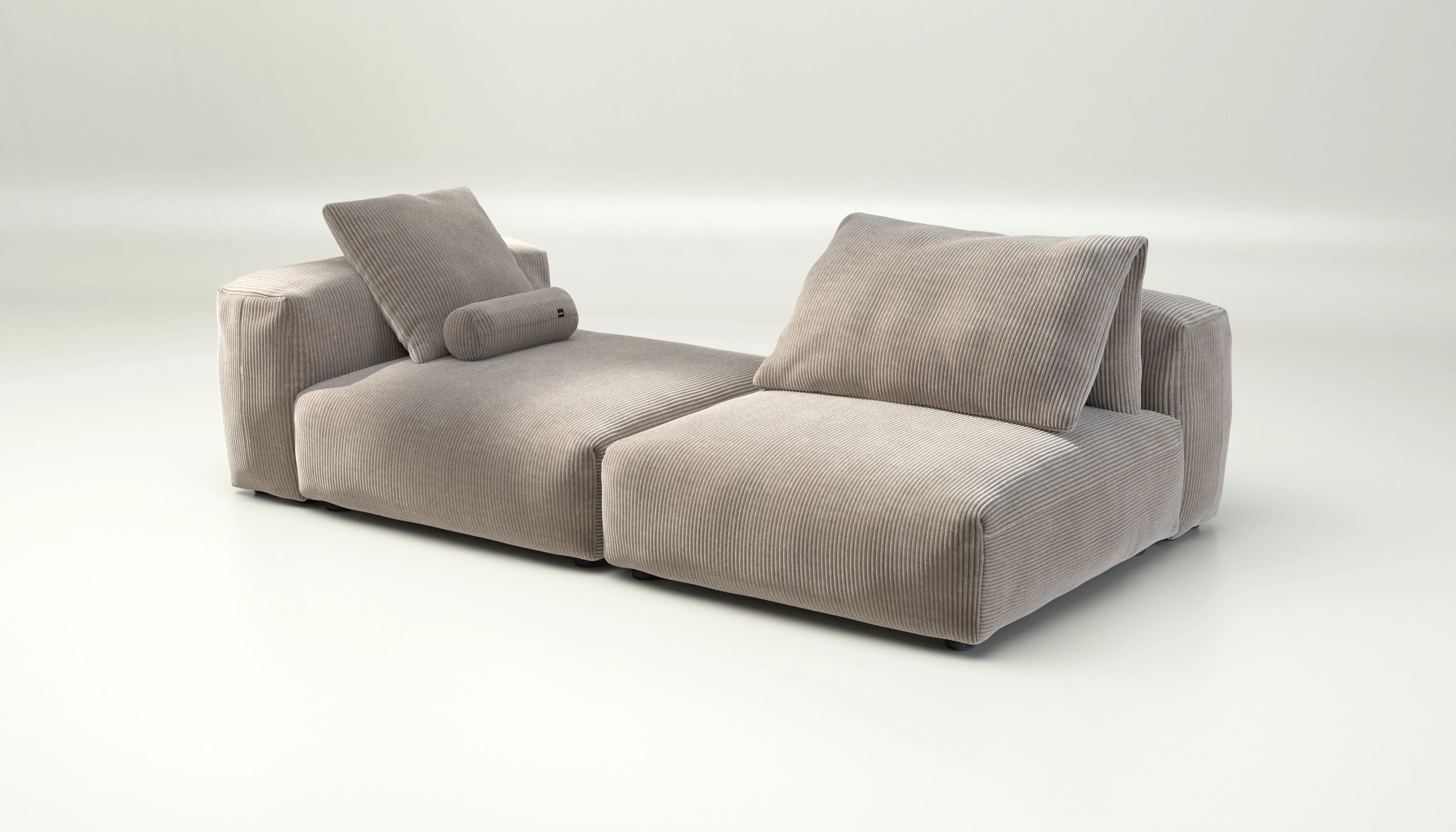vetsak | Sofa Set 01 XLarge - Cord Velour - Platinum | Modulares Sofa | 3.5 Sitzer - Image 4