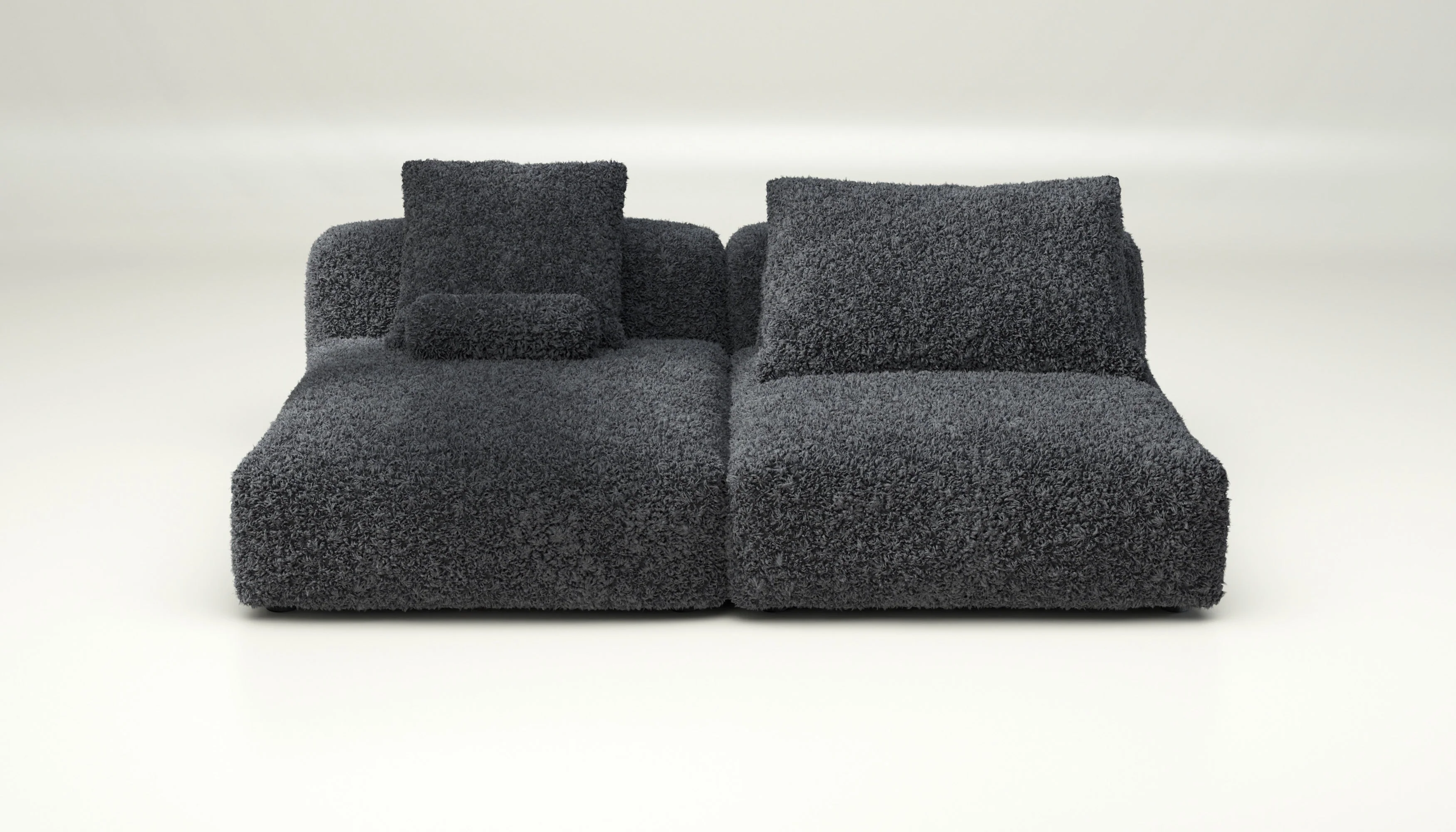 vetsak | Sofa Set 01 XLarge - Doodle - Dark Grey | Modulares Sofa | 3.5 Sitzer
