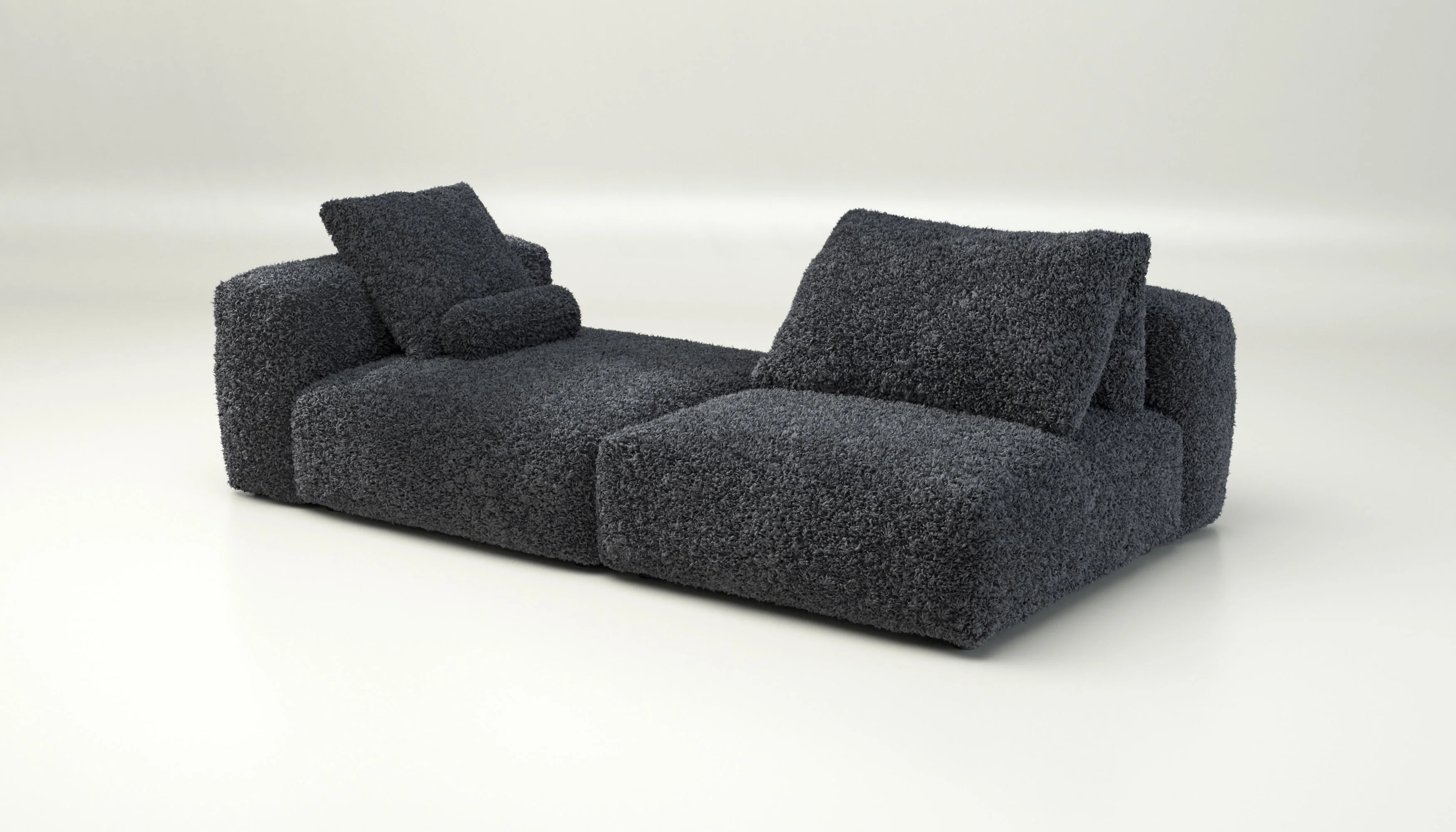 vetsak | Sofa Set 01 XLarge - Doodle - Dark Grey | Modulares Sofa | 3.5 Sitzer - Image 4