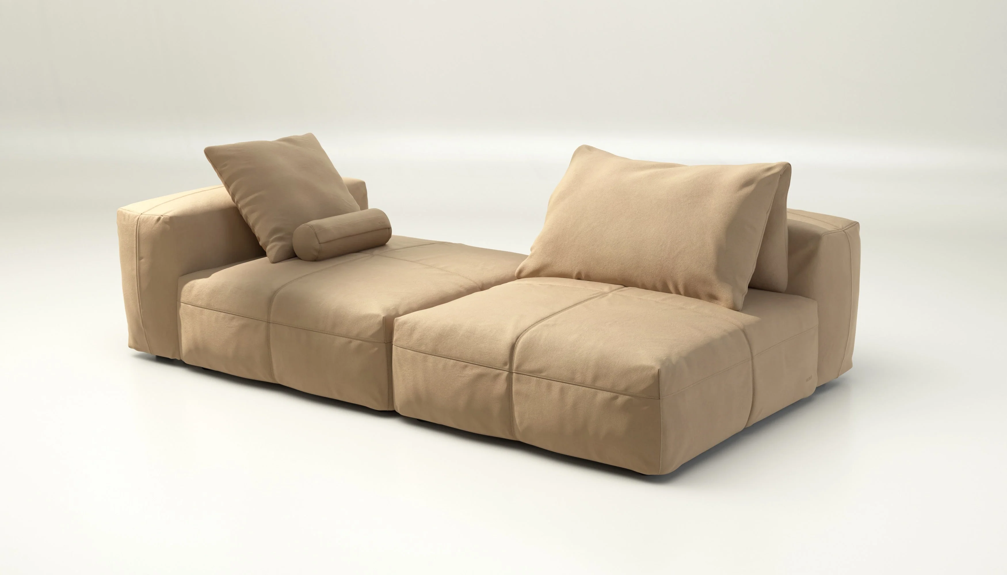 vetsak | Sofa Set 01 XLarge - Leather - Beige | Modulares Sofa | 3.5 Sitzer - Image 4