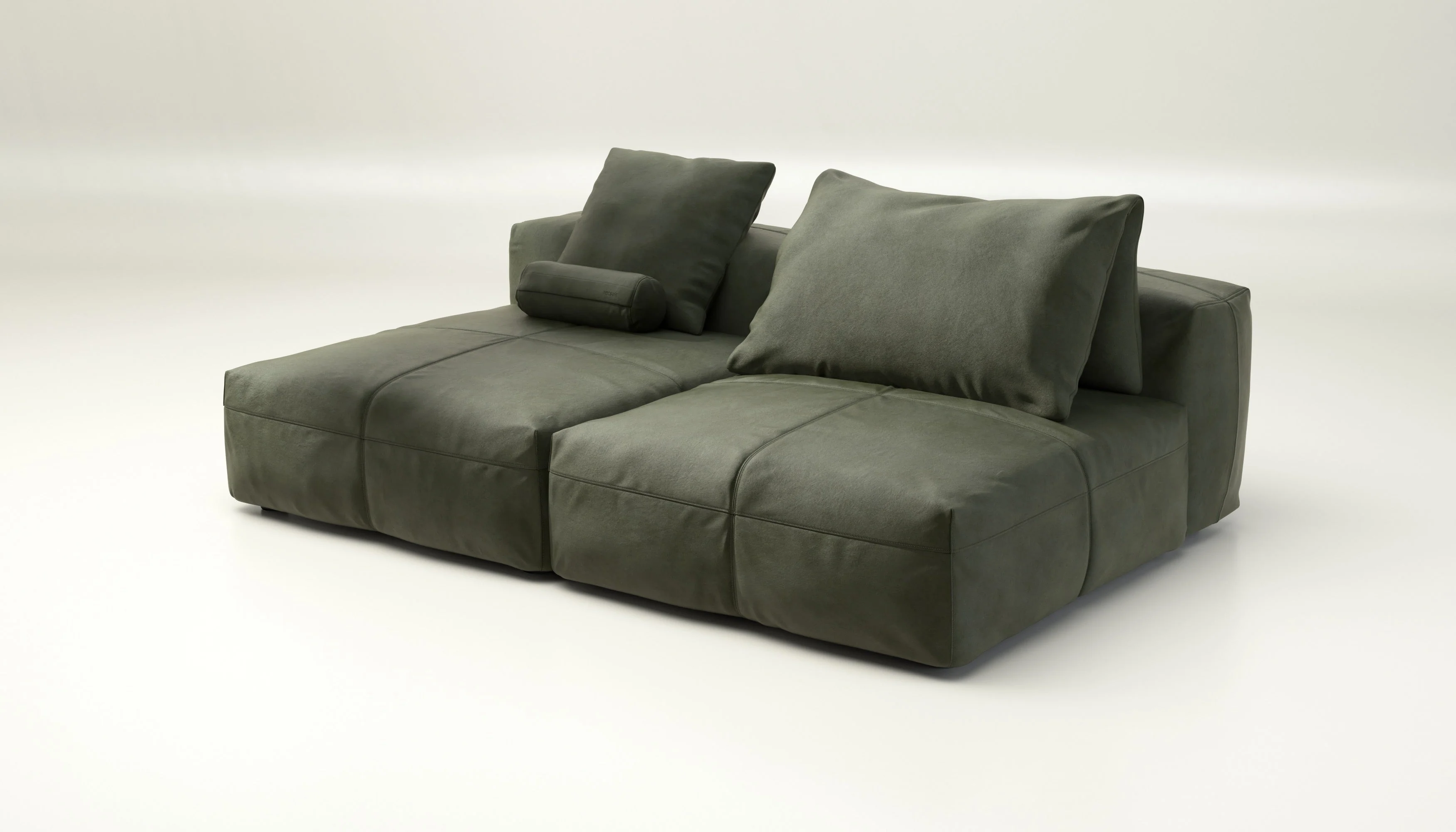 vetsak | Sofa Set 01 XLarge - Leather - Olive | Modulares Sofa | 3.5 Sitzer - Image 3