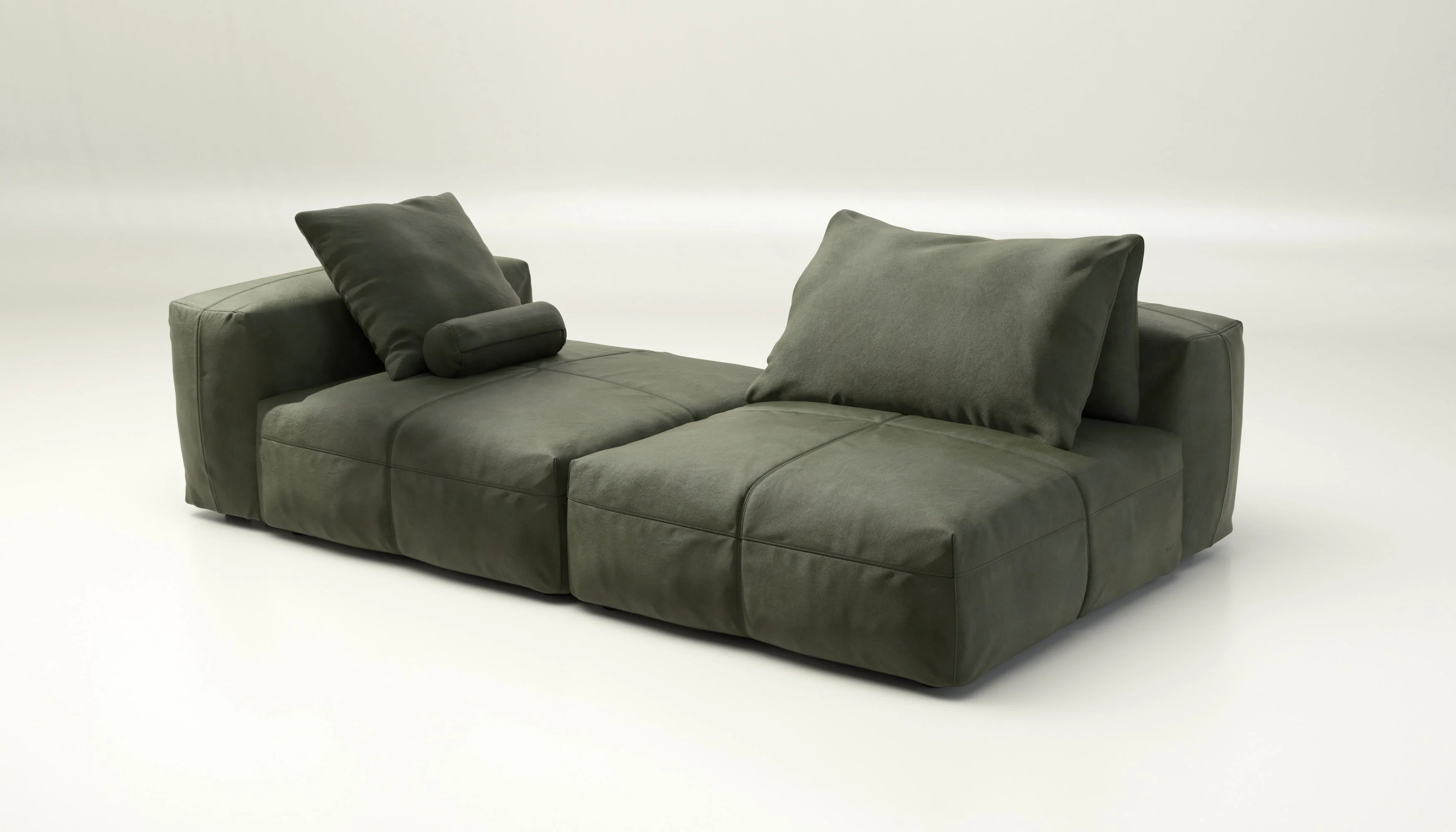 vetsak | Sofa Set 01 XLarge - Leather - Olive | Modulares Sofa | 3.5 Sitzer - Image 4