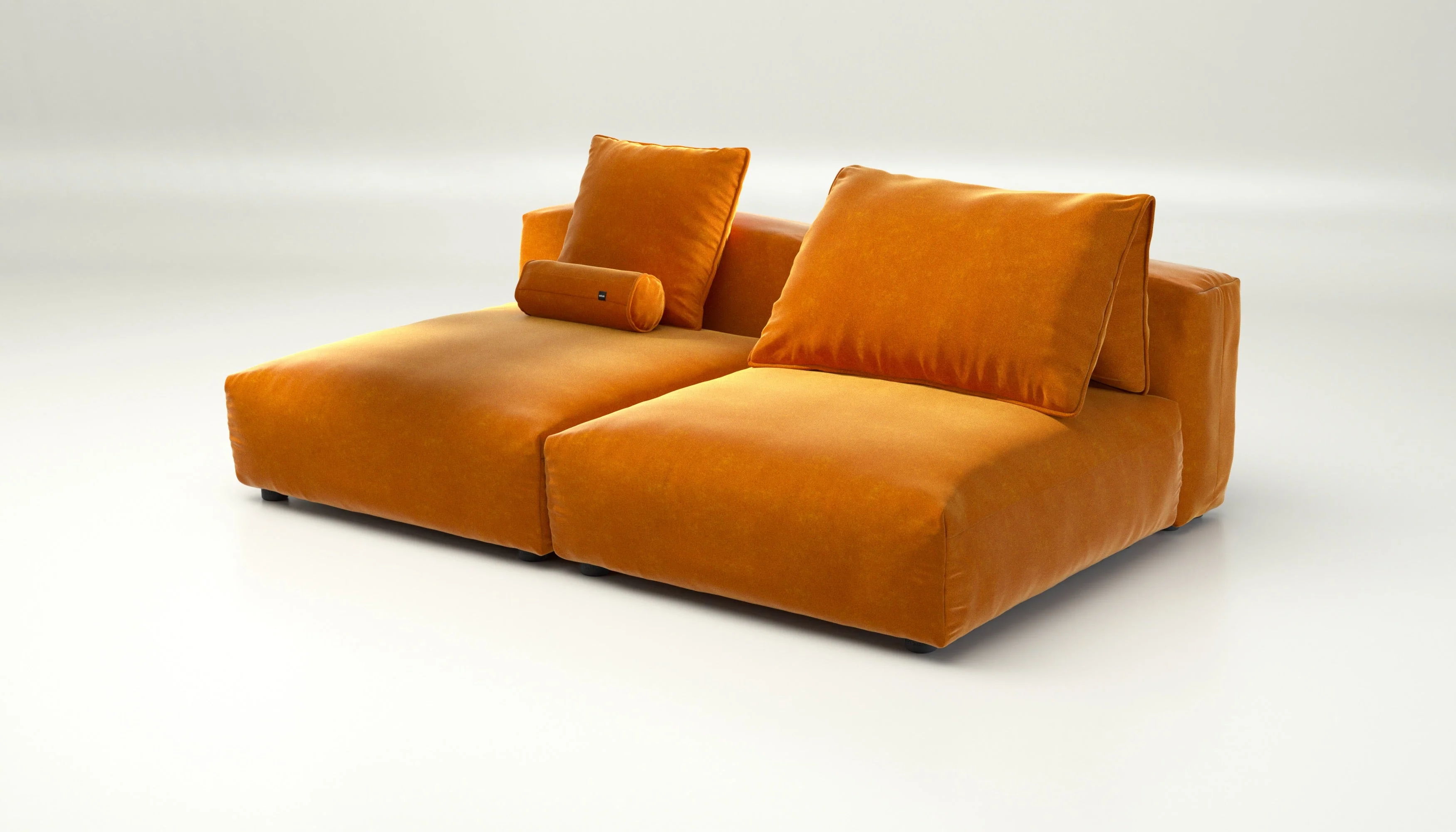 vetsak | Sofa Set 01 XLarge - Suave - Orange Blaze | Modulares Sofa | 3.5 Sitzer - Image 3