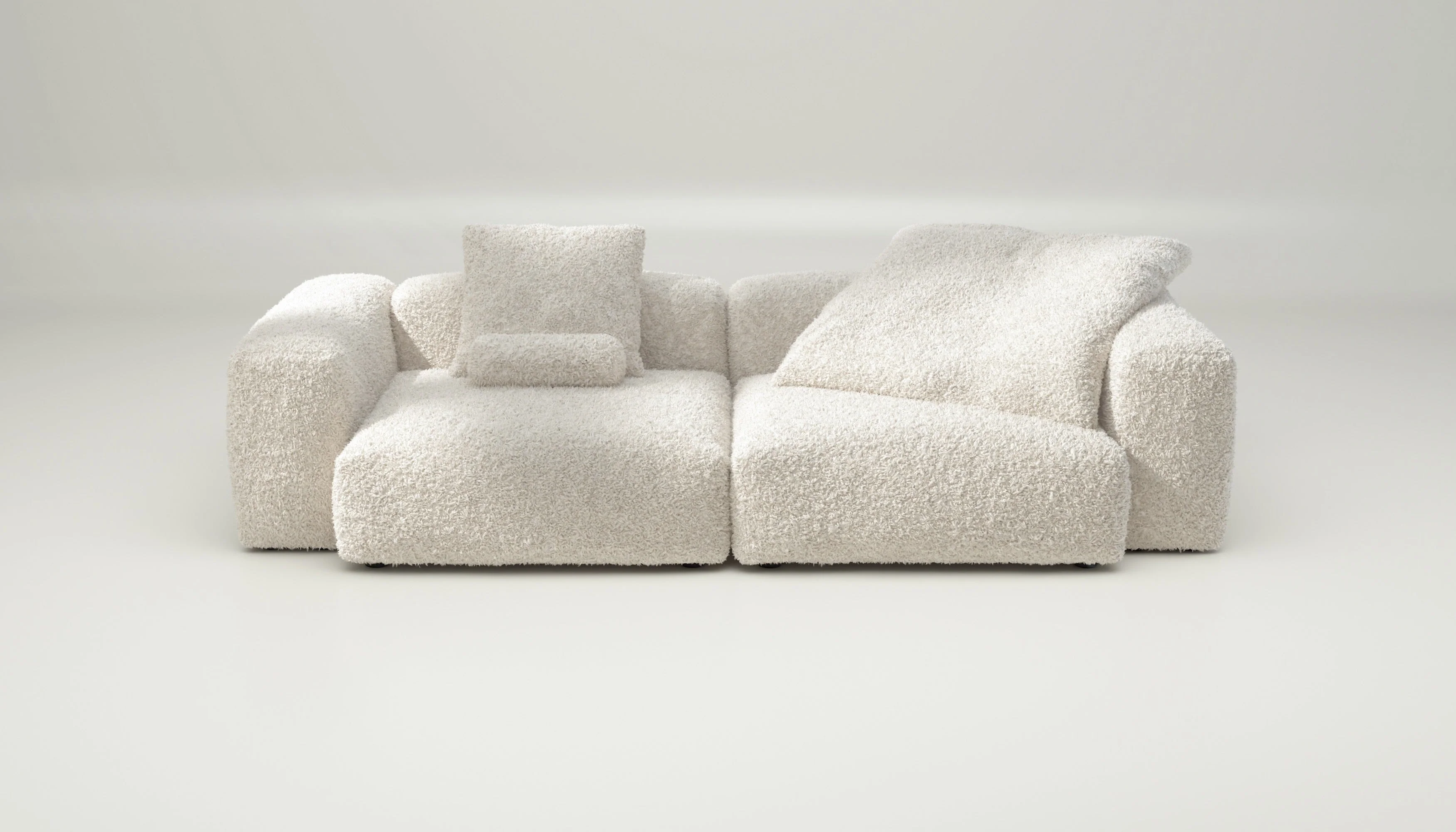 vetsak | Sofa Set 02 Large - Doodle - Creme | Modulares Sofa | 3.5 Sitzer | Big Sofa