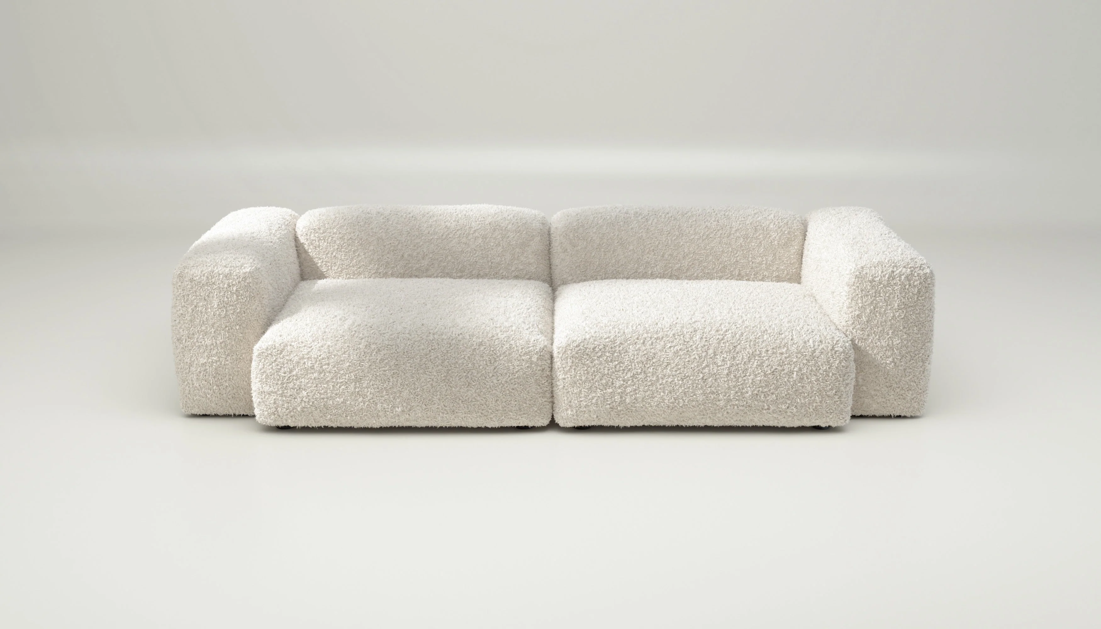 vetsak | Sofa Set 02 Large - Doodle - Creme | Modulares Sofa | 3.5 Sitzer | Big Sofa - Image 2