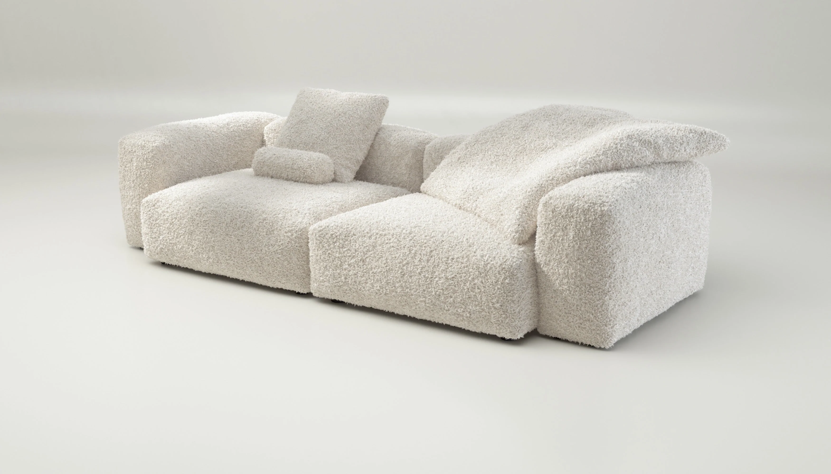 vetsak | Sofa Set 02 Large - Doodle - Creme | Modulares Sofa | 3.5 Sitzer | Big Sofa - Image 3