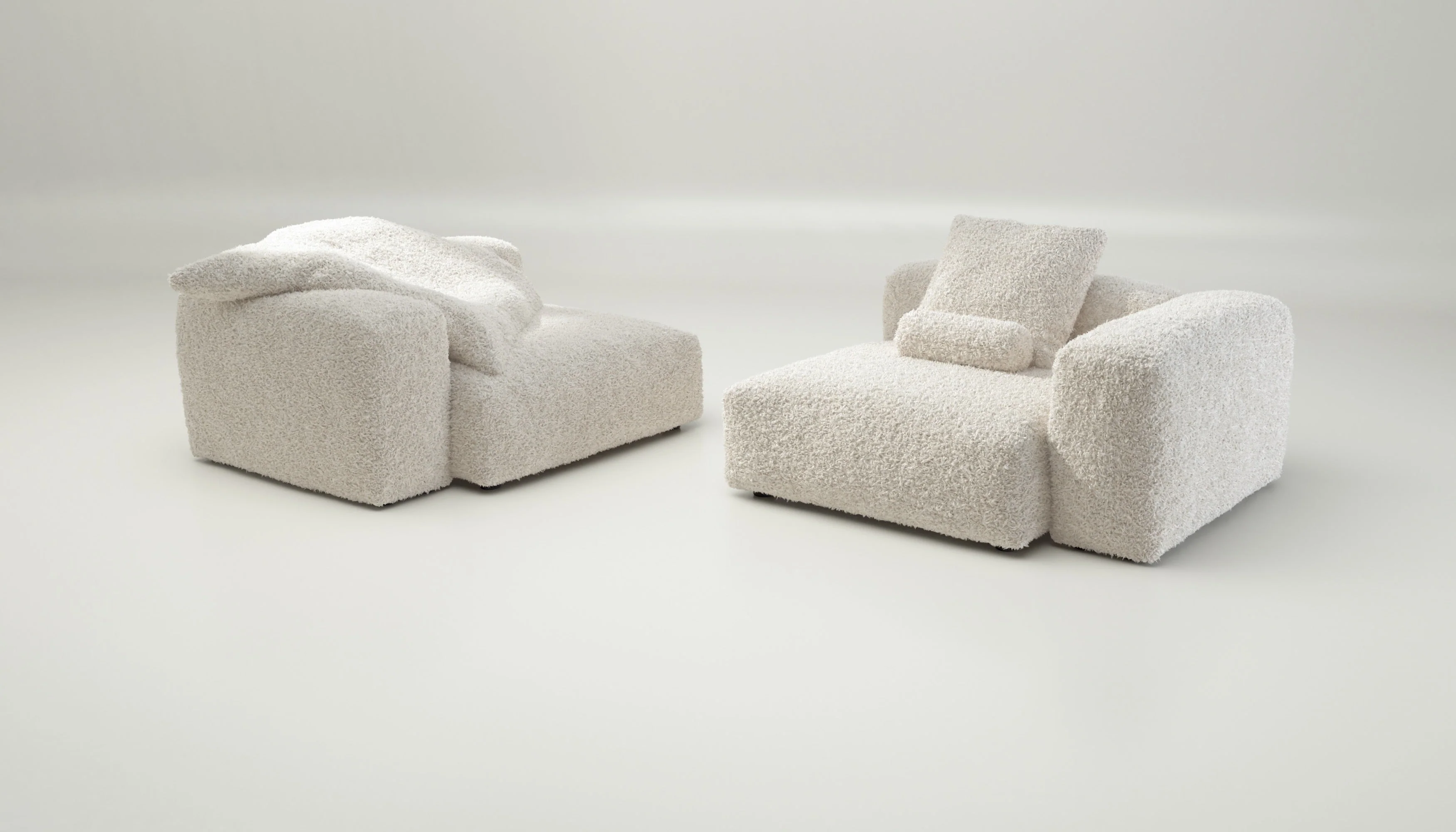 vetsak | Sofa Set 02 Large - Doodle - Creme | Modulares Sofa | 3.5 Sitzer | Big Sofa - Image 4