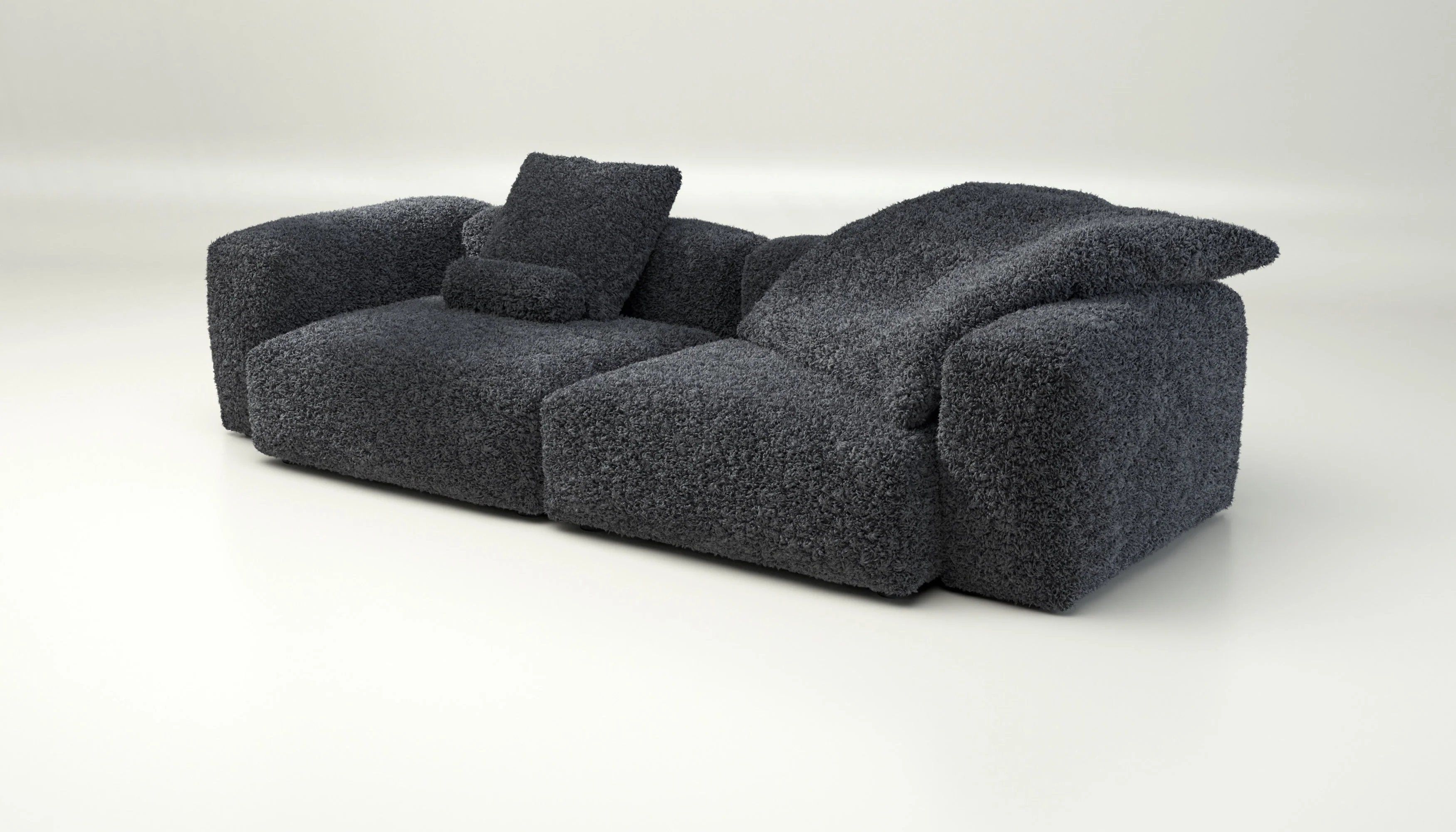 vetsak | Sofa Set 02 Large - Doodle - Dark Grey | Modulares Sofa | 3.5 Sitzer | Big Sofa - Image 3